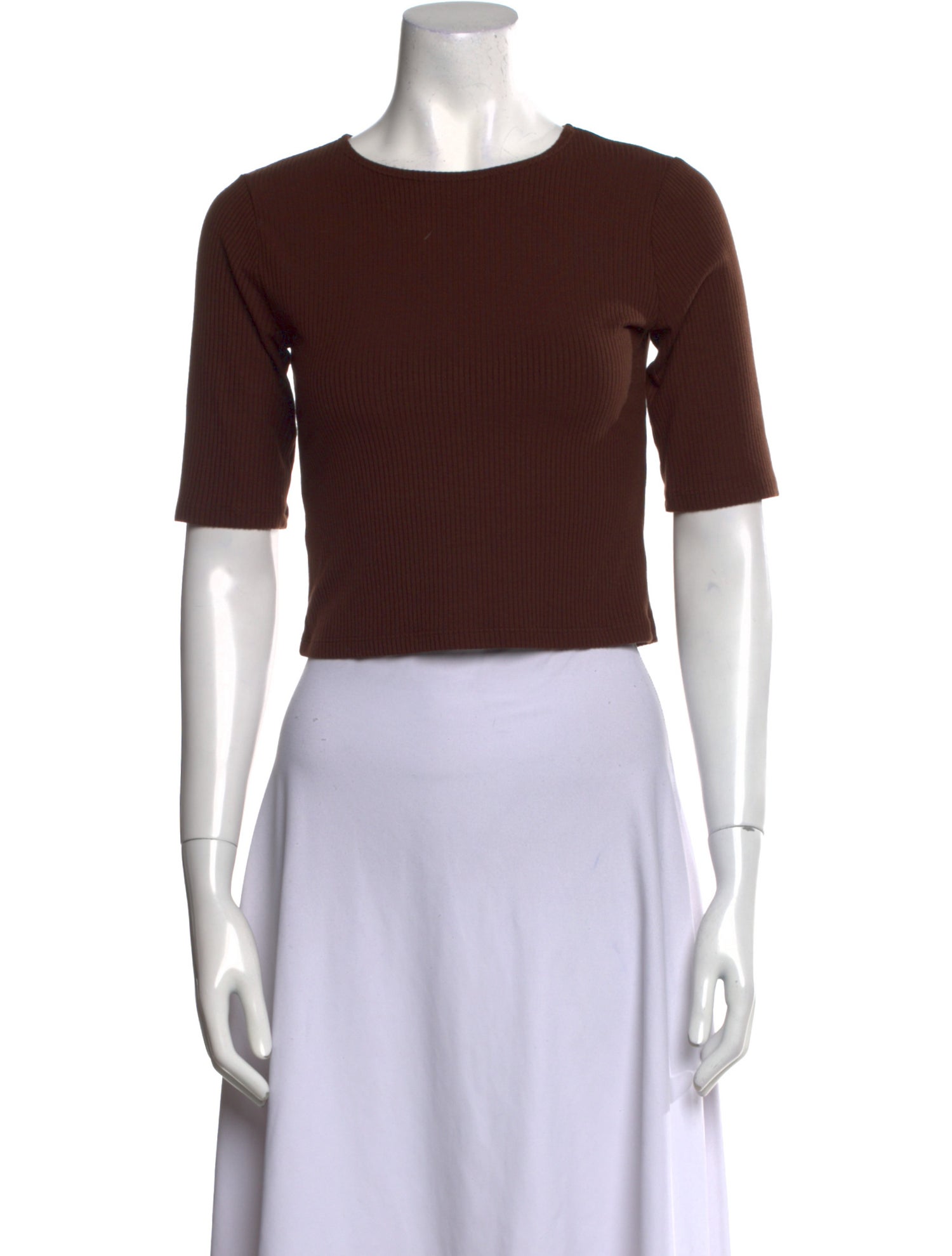 Reformation Crew Neck Short Sleeve Crop Top