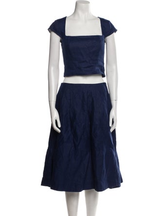 Reformation Linen Striped Skirt Set