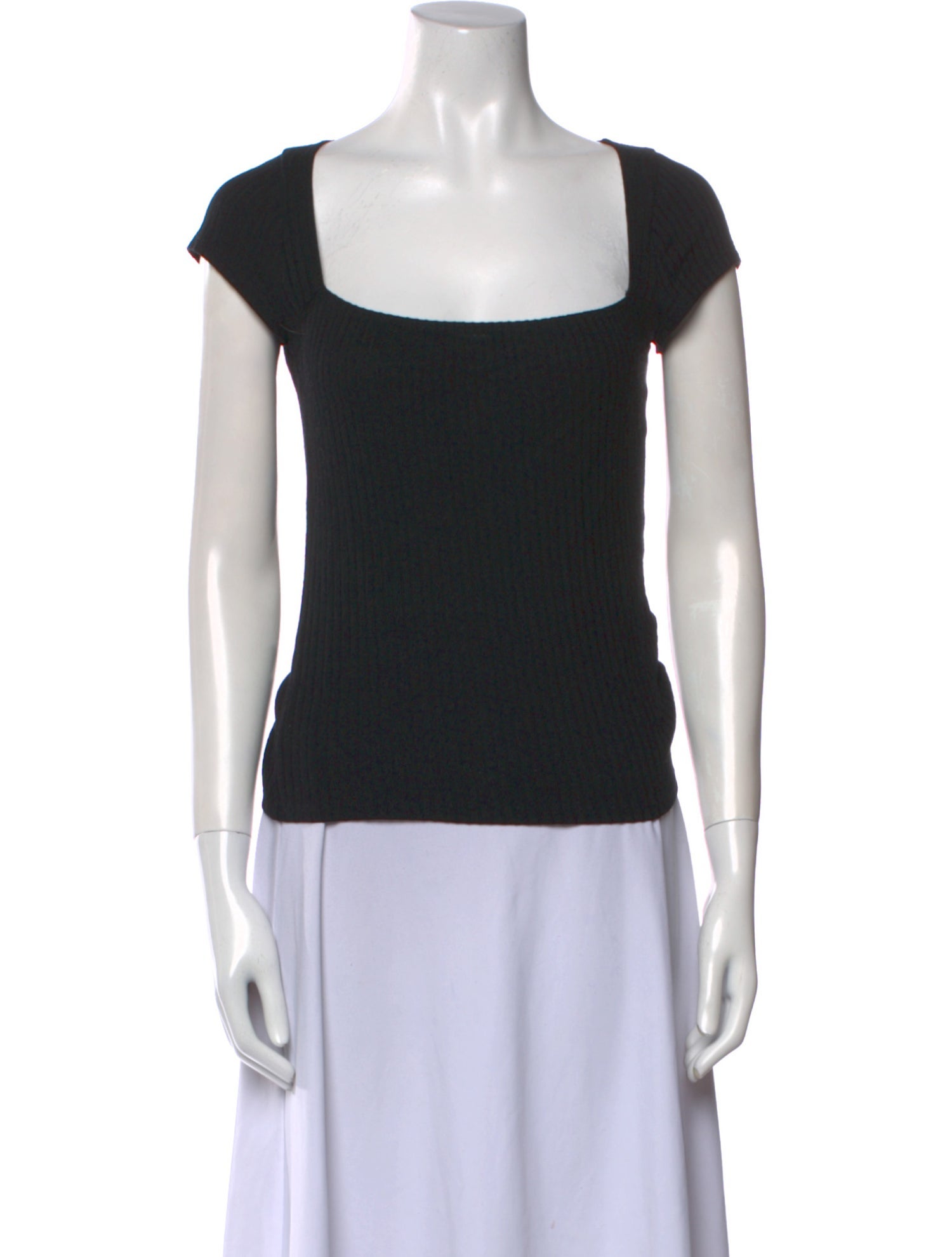 Reformation Square Neckline Short Sleeve Top