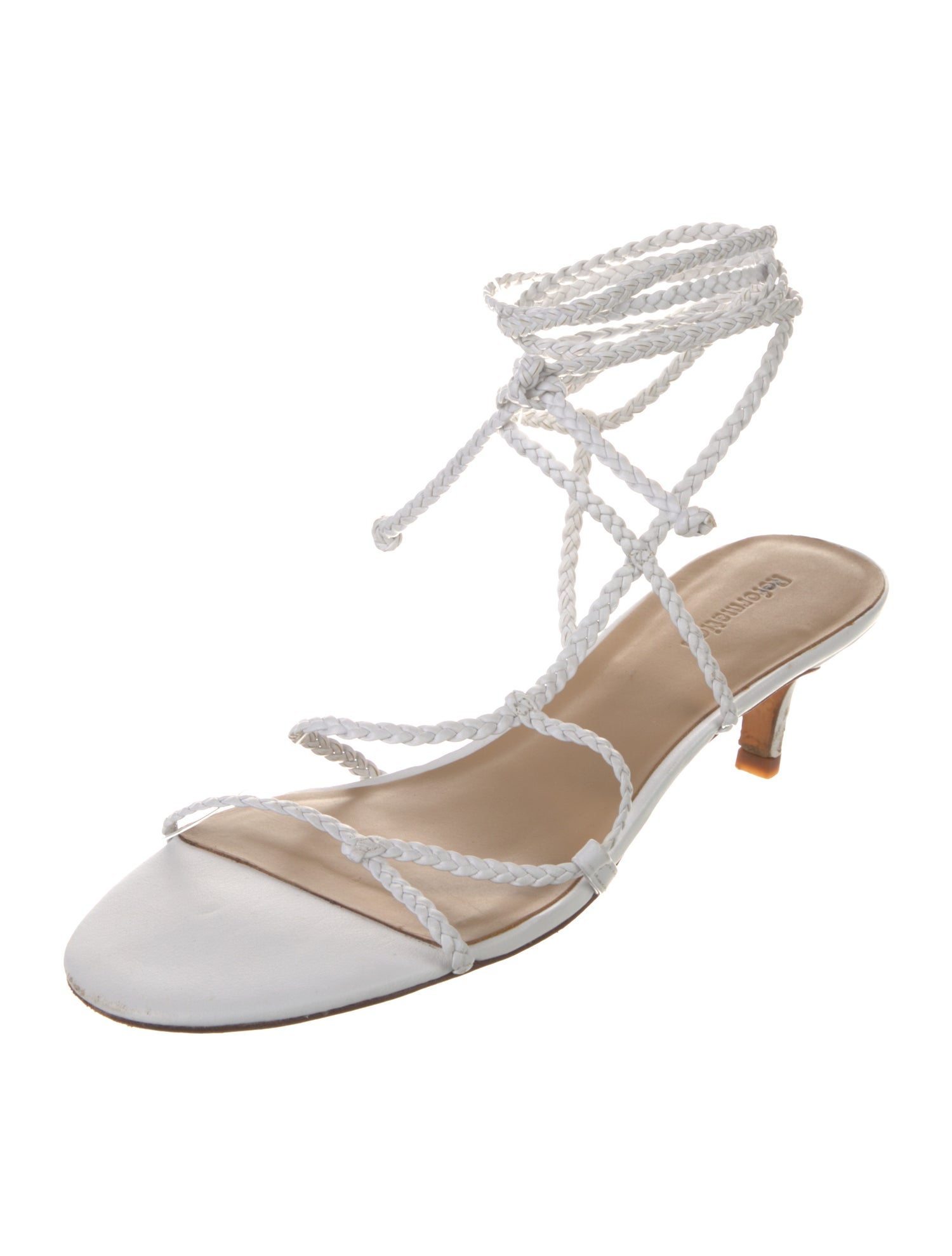 Reformation Leather Braided Accents Gladiator Sandals