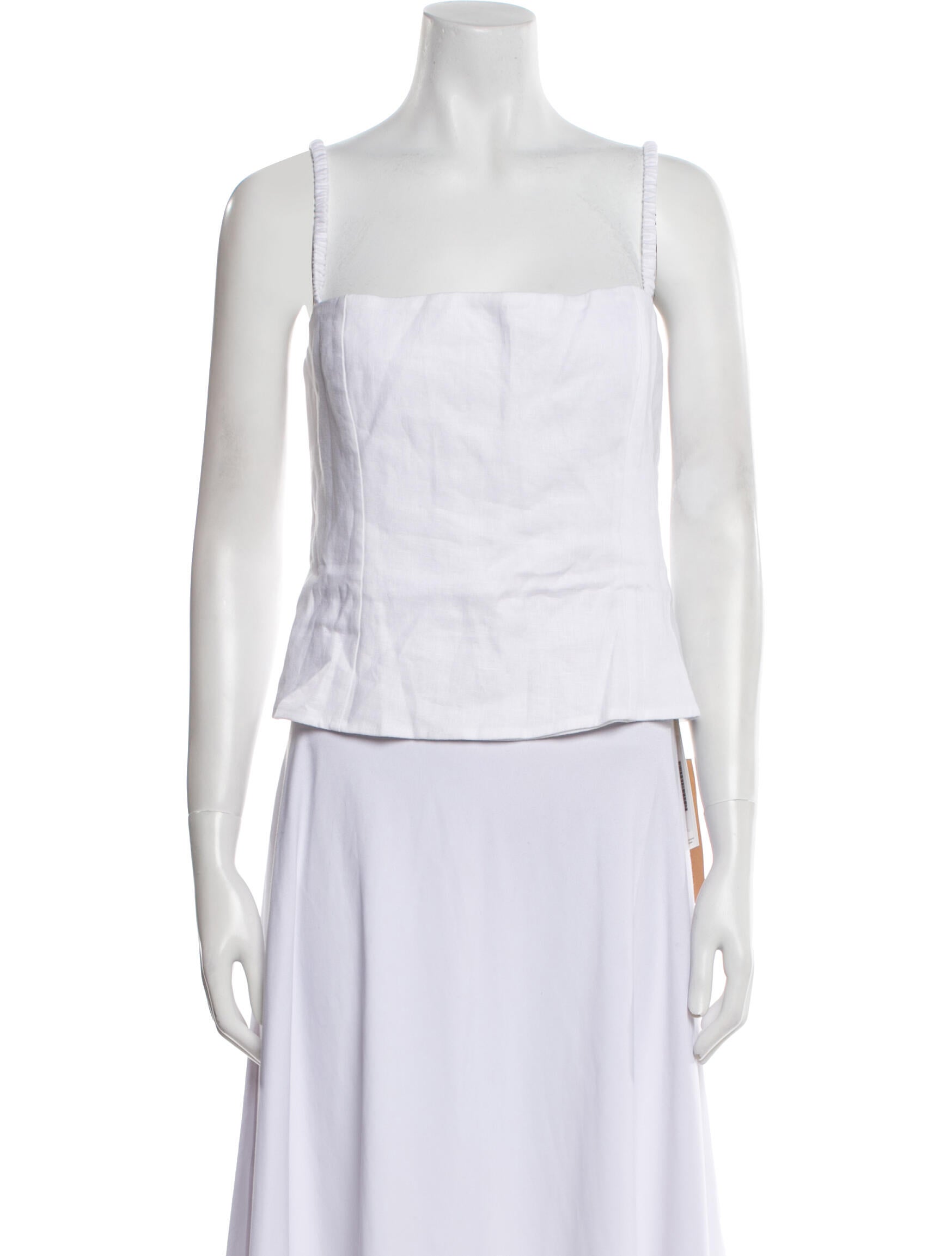 Reformation Linen Square Neckline Crop Top w/ Tags