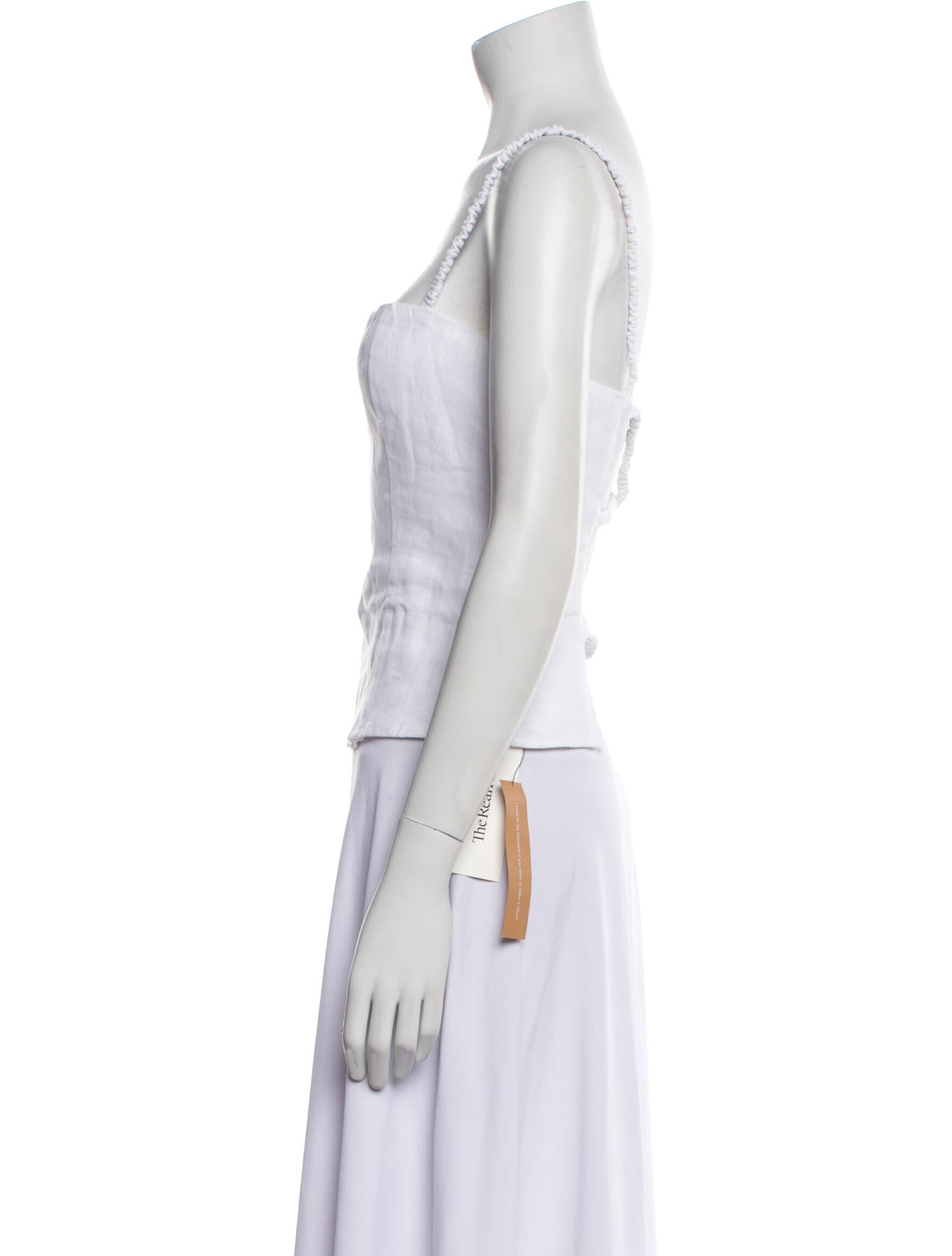 Reformation Linen Square Neckline Crop Top w/ Tags