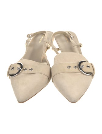 Reformation Suede Slingback Pumps