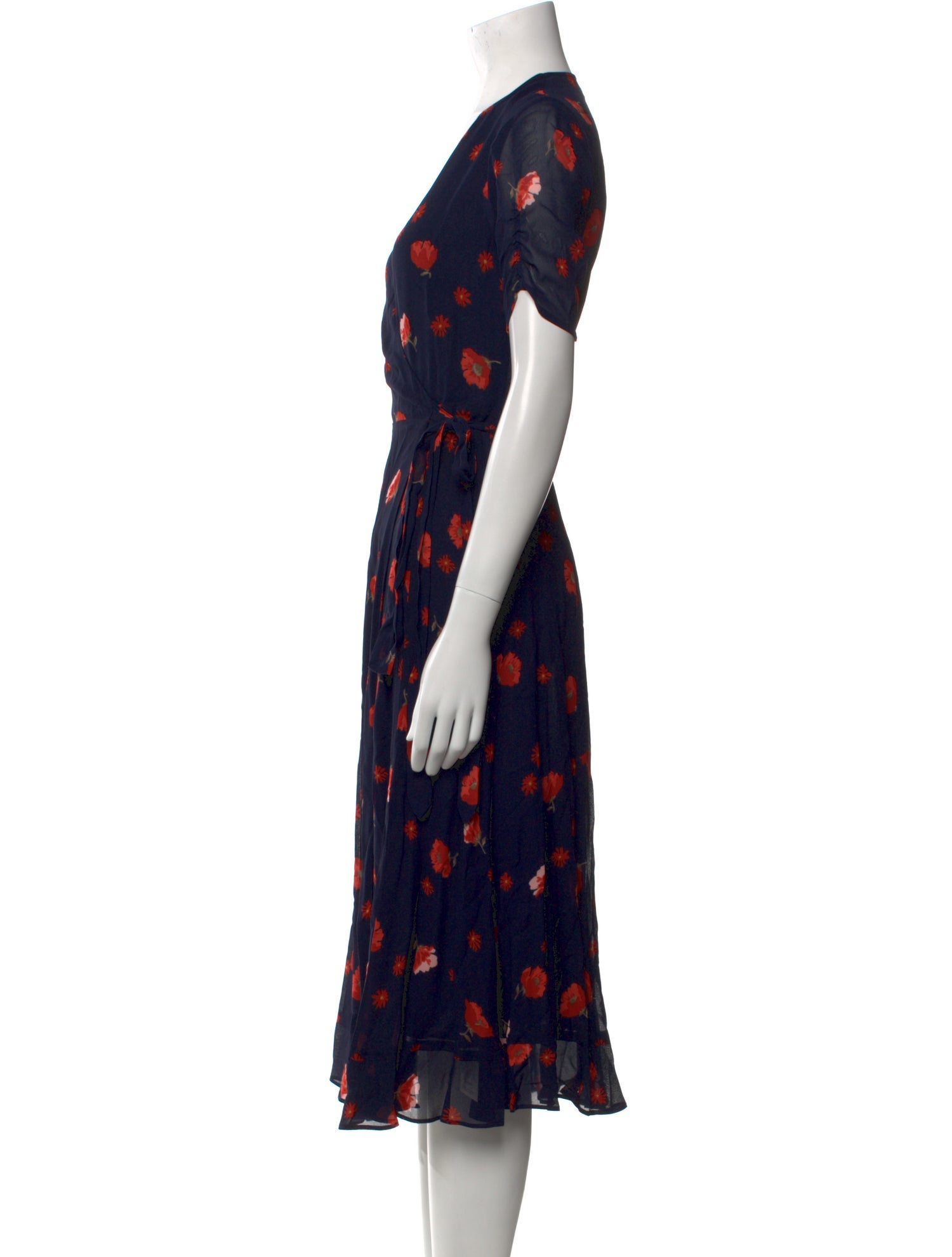 Reformation Floral Print Midi Length Dress