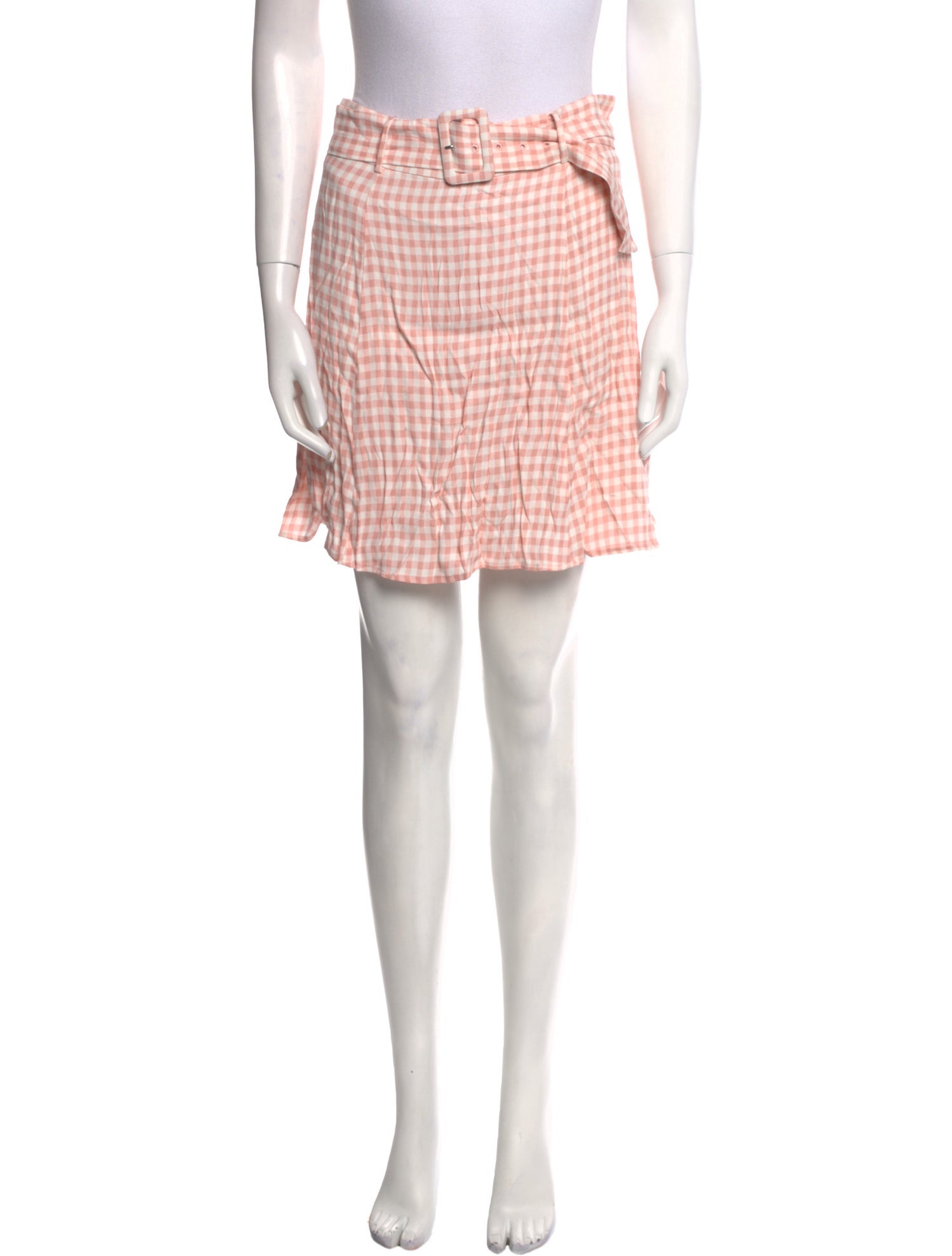 Reformation Plaid Print Mini Skirt