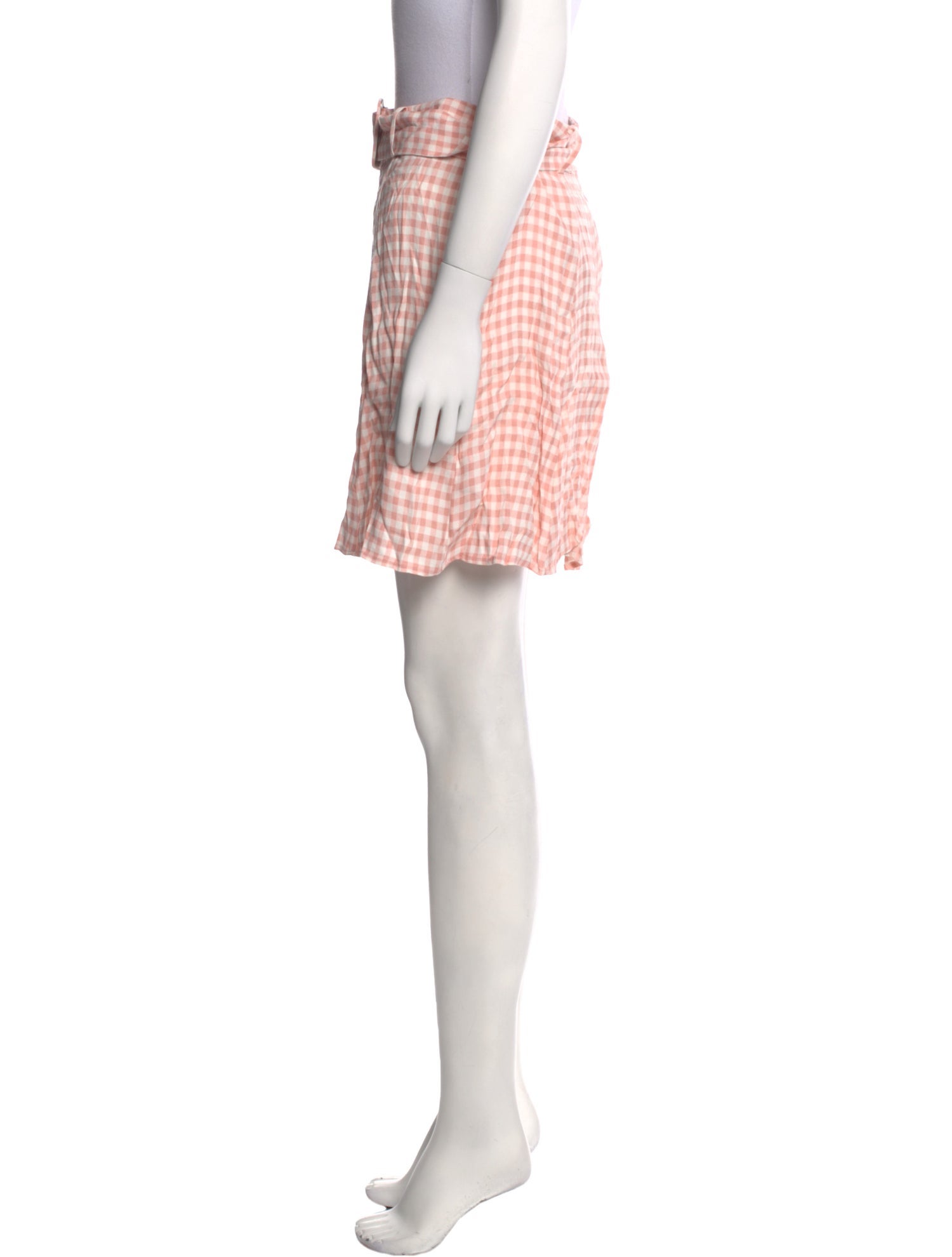 Reformation Plaid Print Mini Skirt