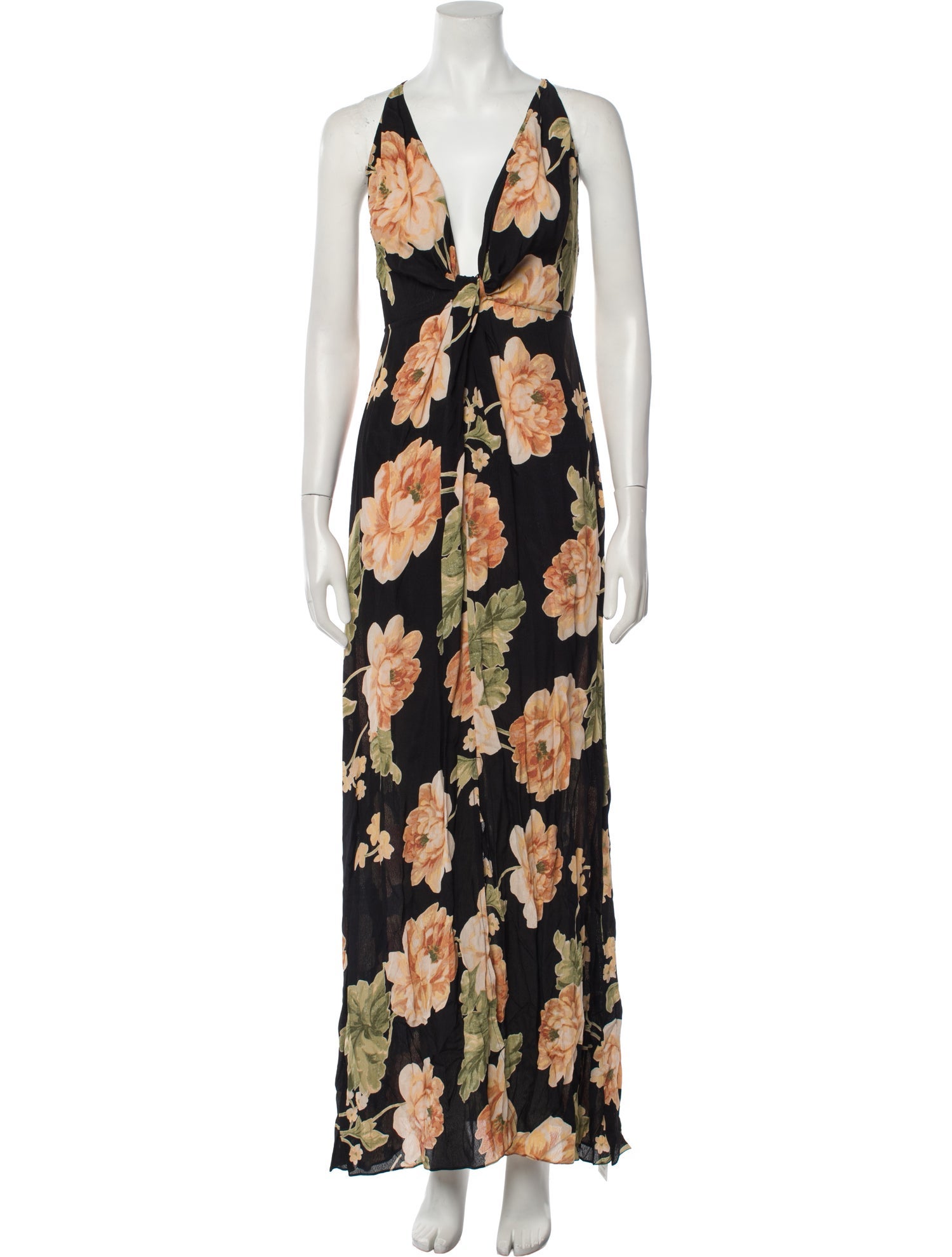 Reformation Floral Print Long Dress