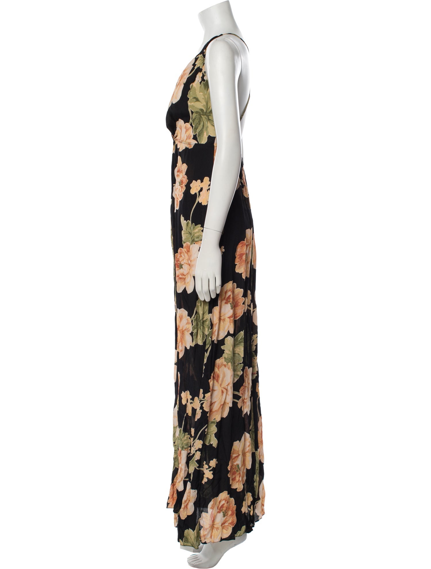 Reformation Floral Print Long Dress