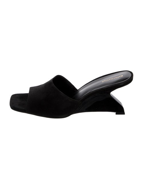 Reformation Suede Slides