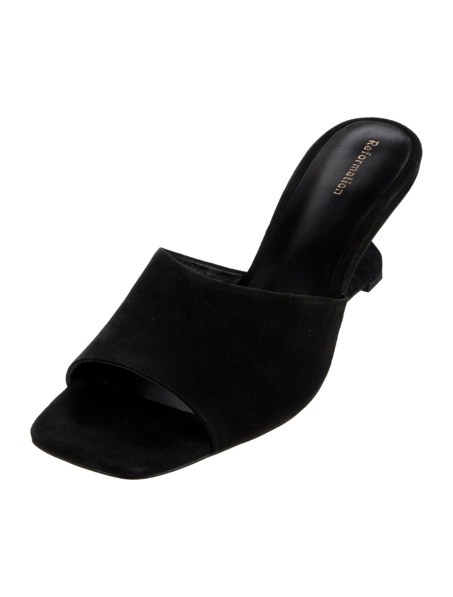 Reformation Suede Slides