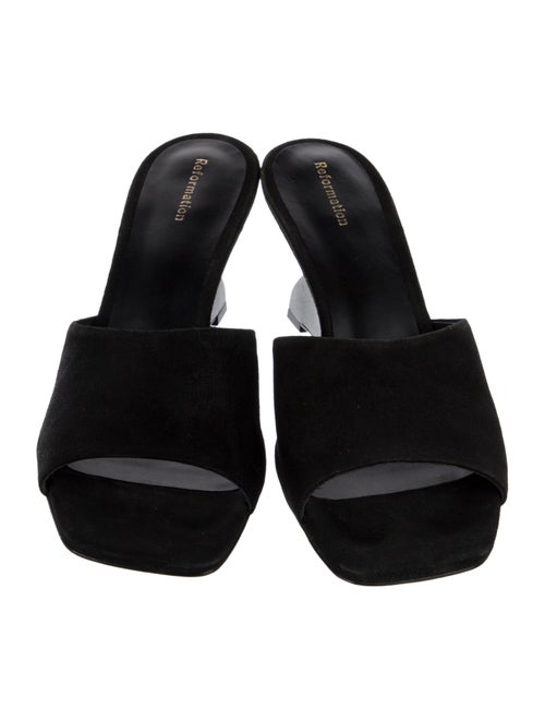Reformation Suede Slides