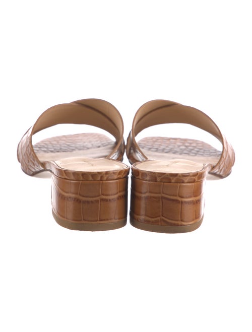 Reformation GG Embossed Leather Slides