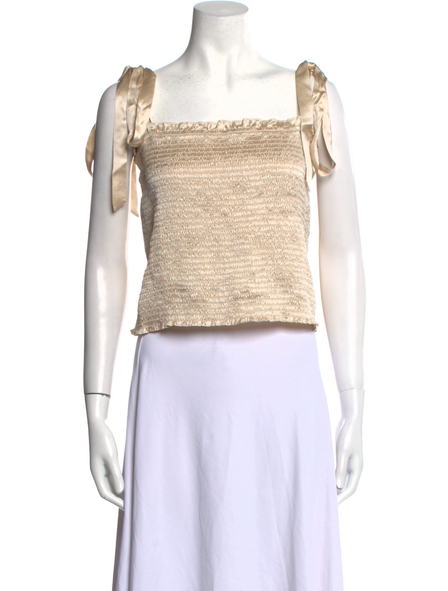 Reformation Silk Square Neckline Crop Top w/ Tags