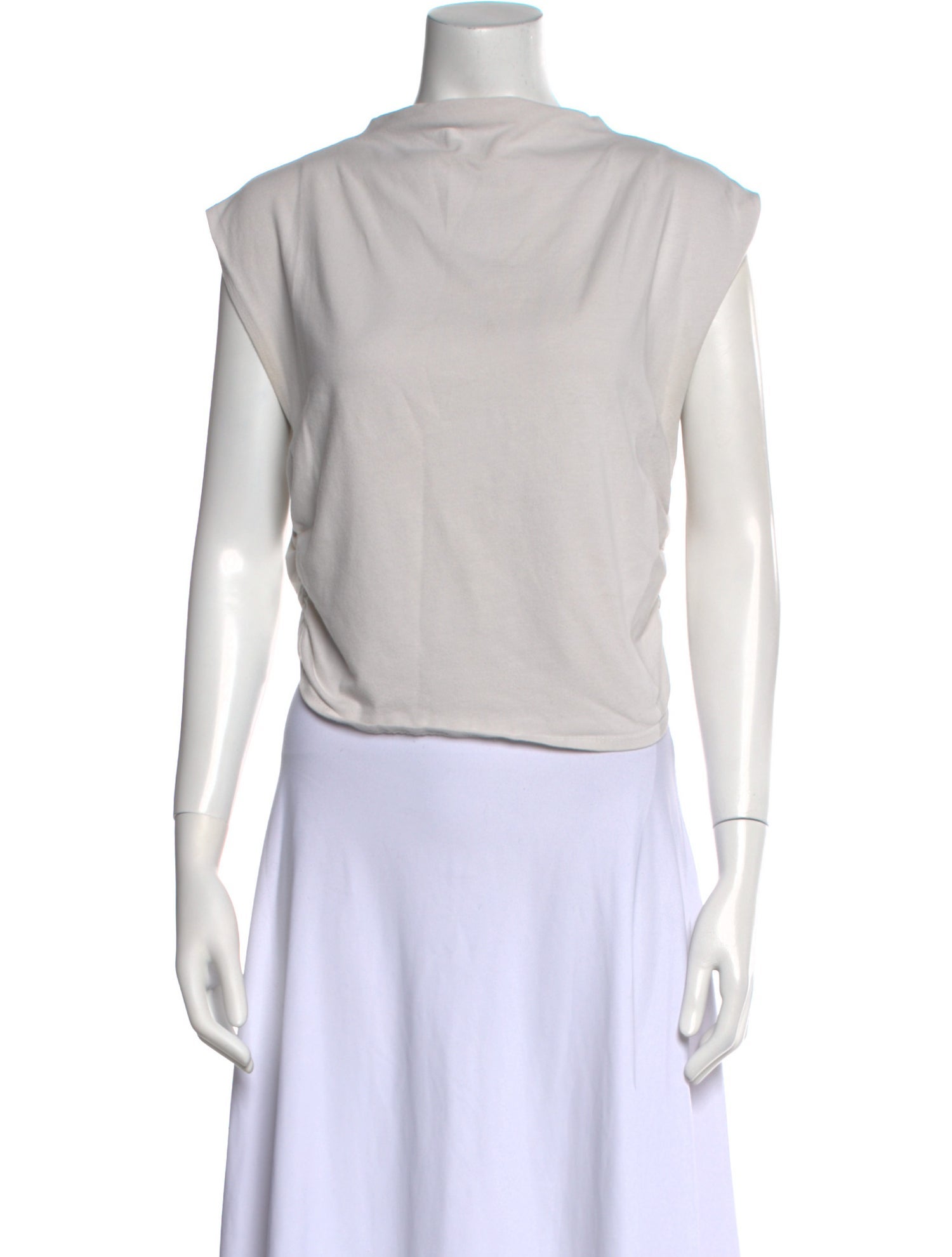 Reformation Cowl Neck Short Sleeve Crop Top