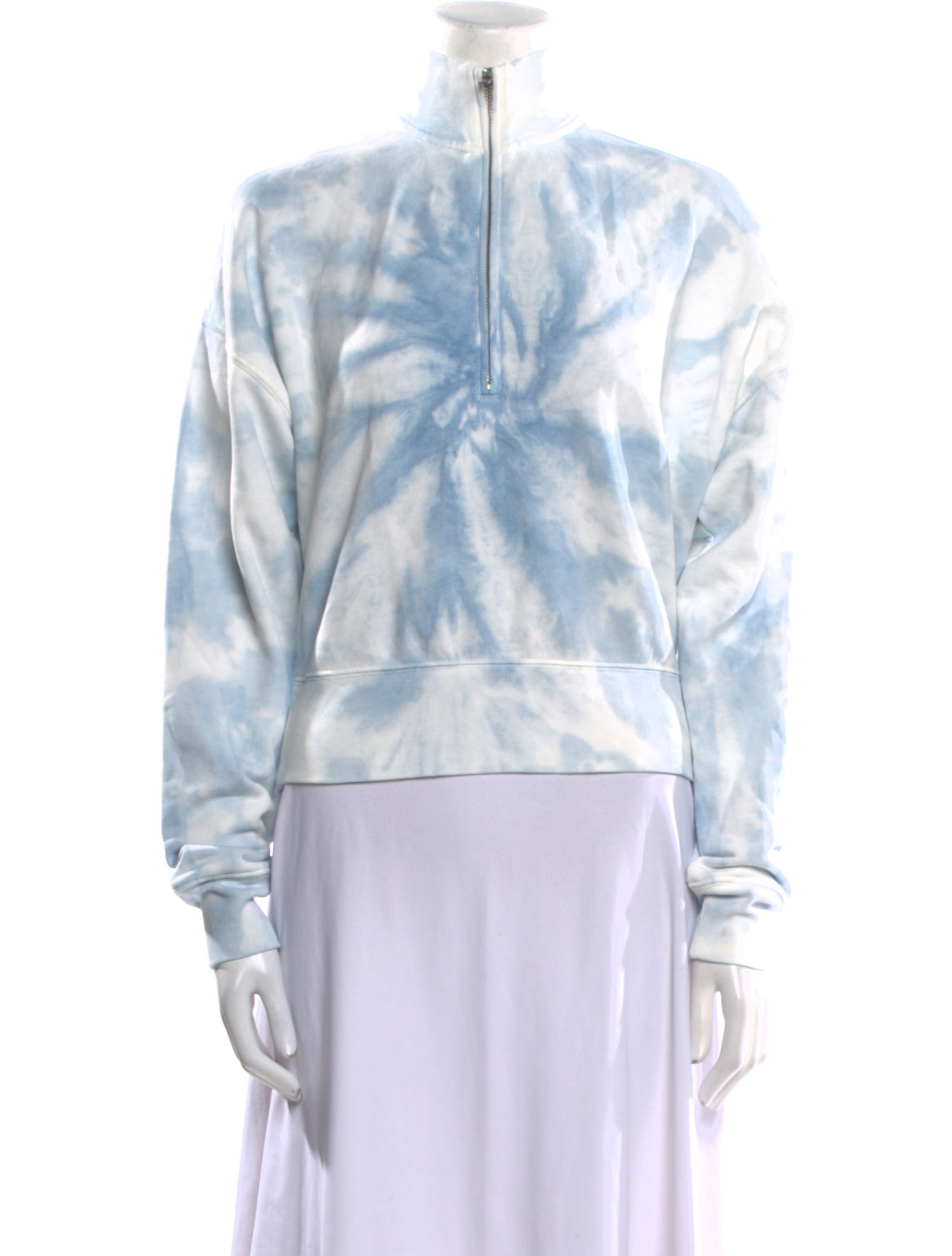 Reformation Tie-Dye Print Mock Neck Sweatshirt