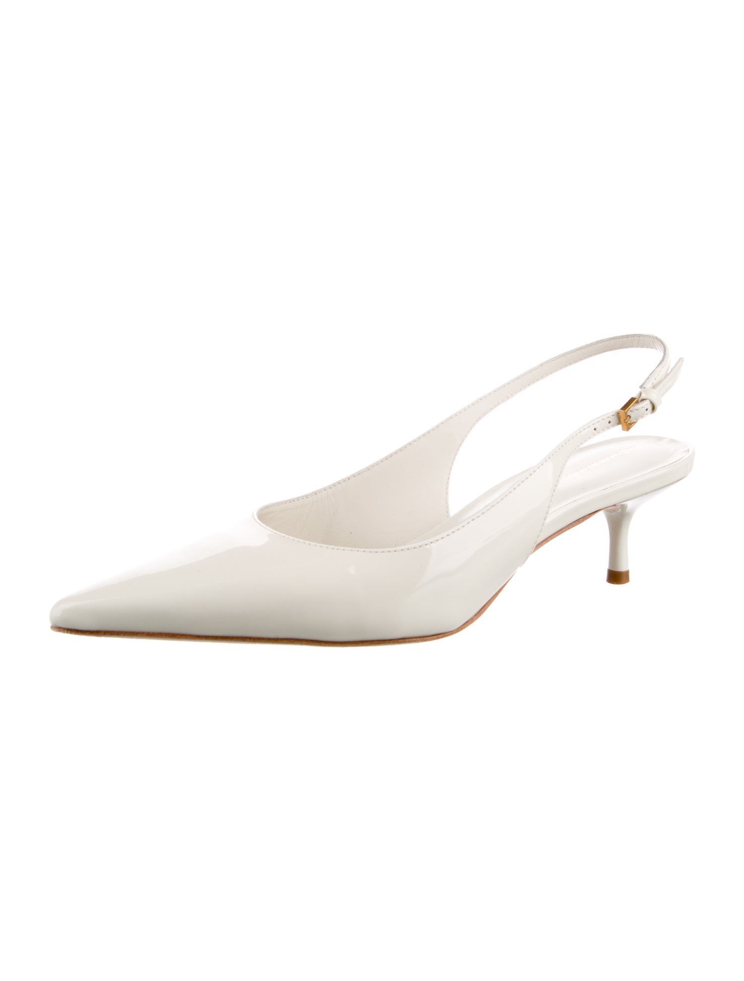 Reformation Patent Leather Bow Accents Slingback Pumps