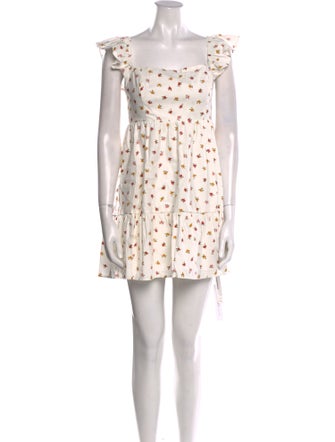 Reformation Floral Print Mini Dress