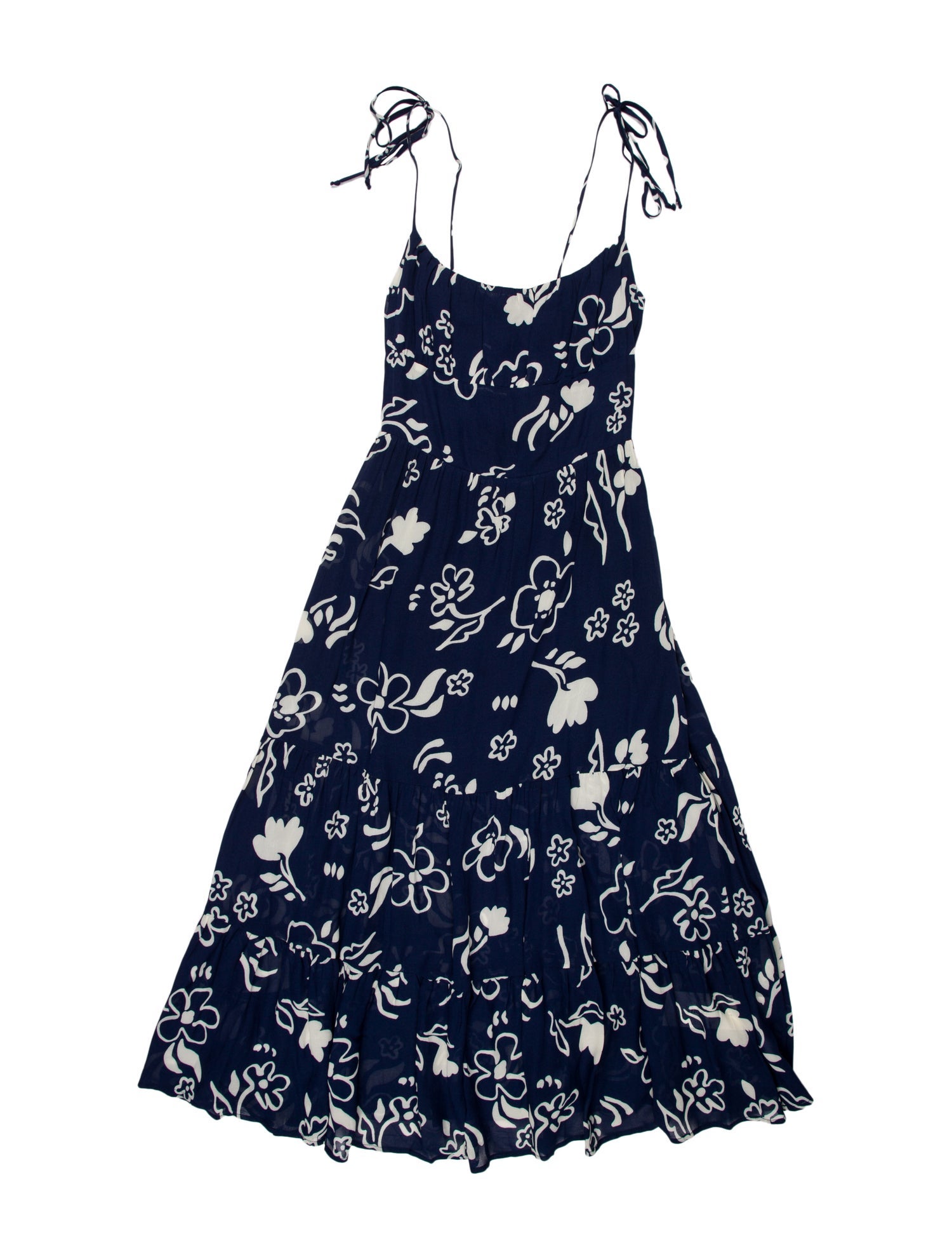 Reformation Floral Print Long Dress