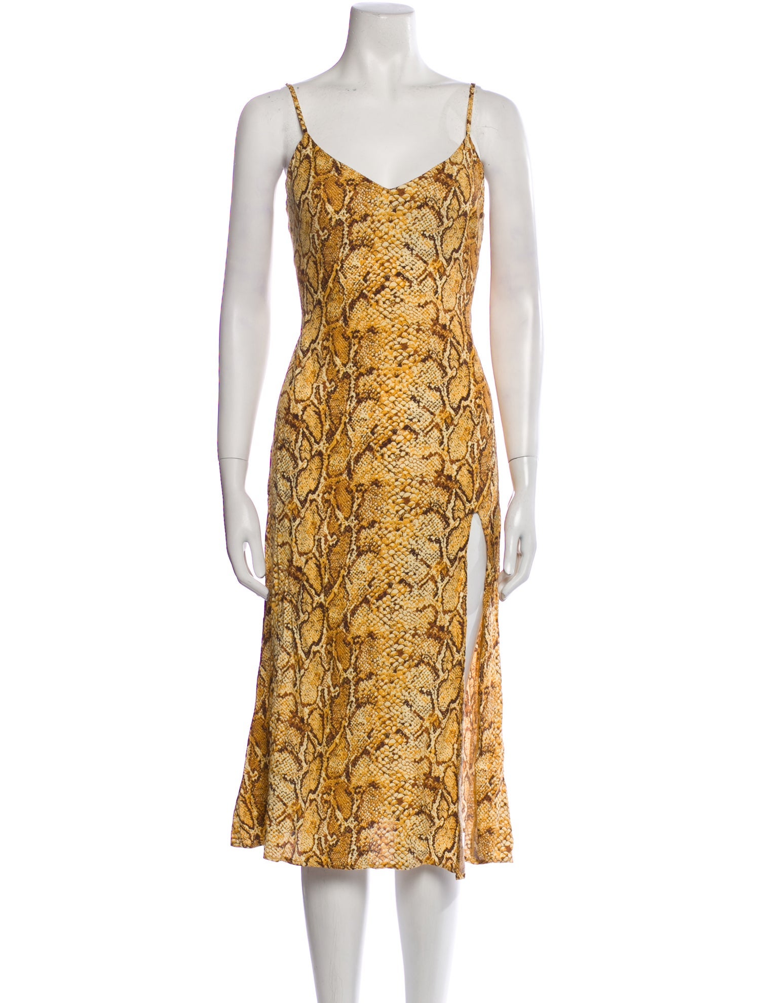 Reformation Animal Print Long Dress