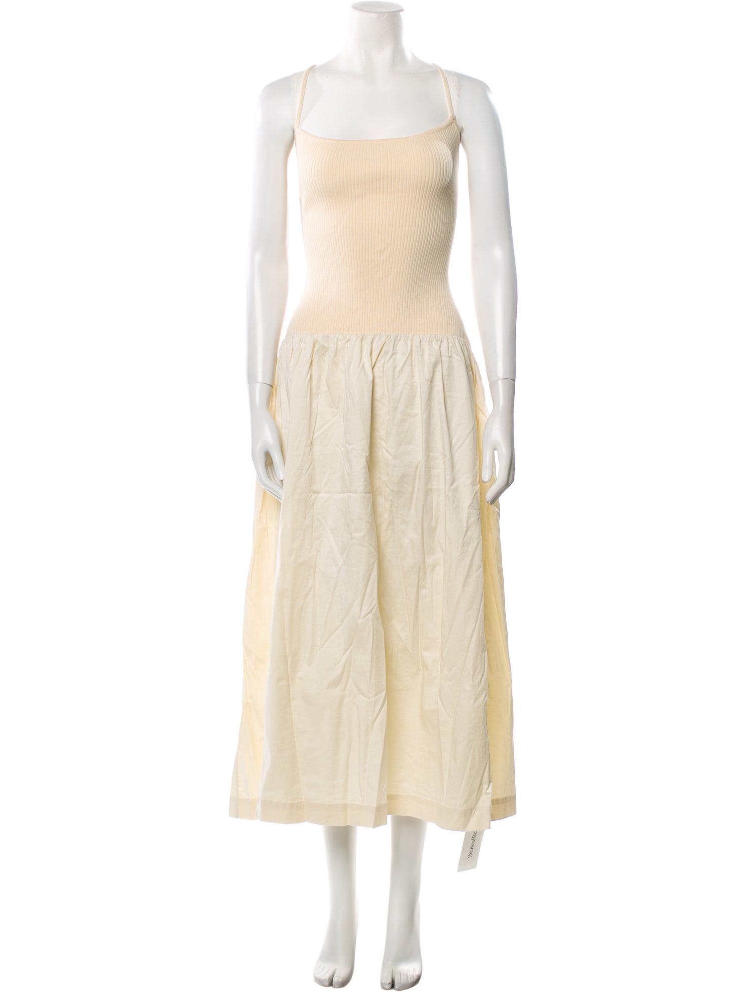 Reformation Square Neckline Midi Length Dress