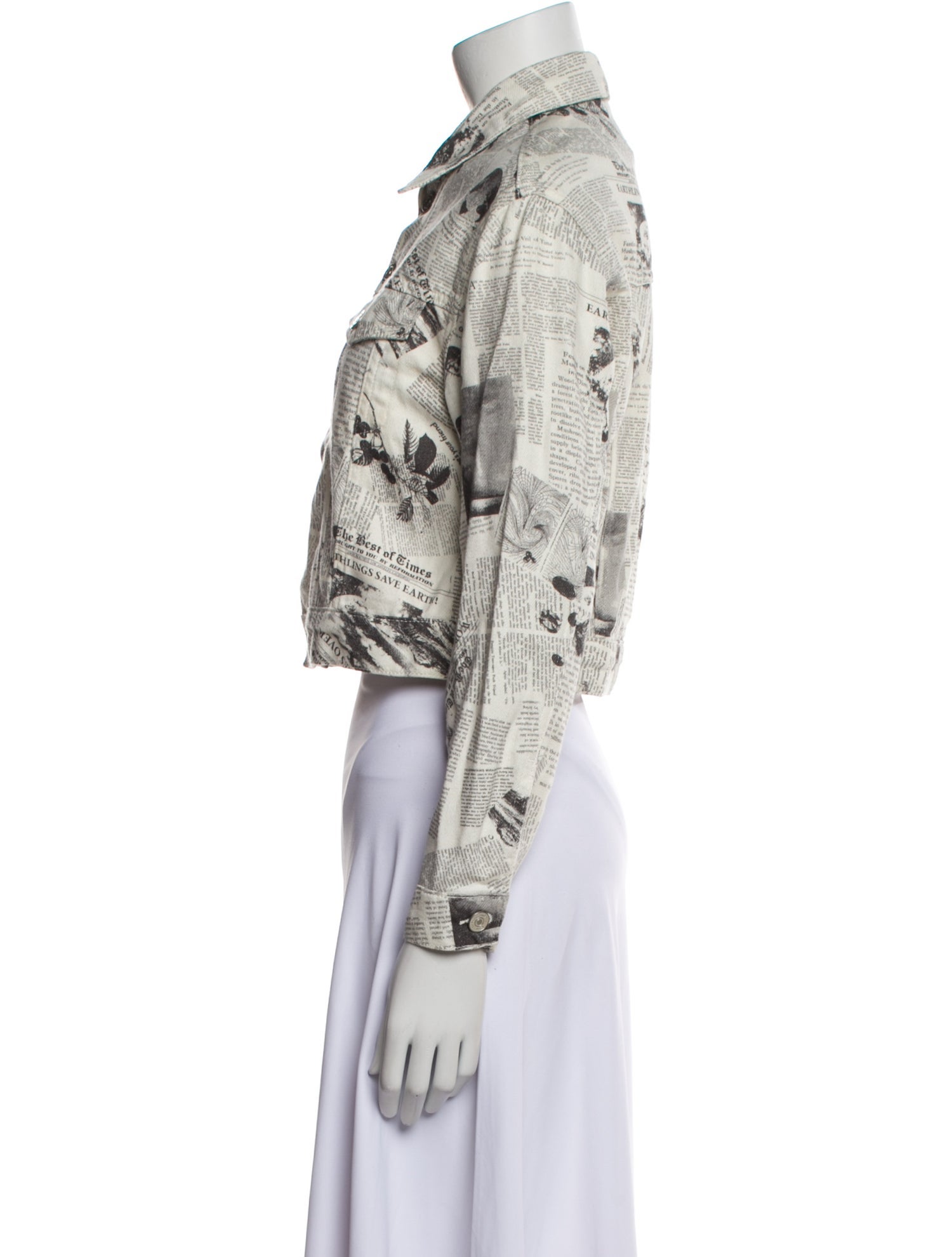 Reformation Printed Denim Jacket