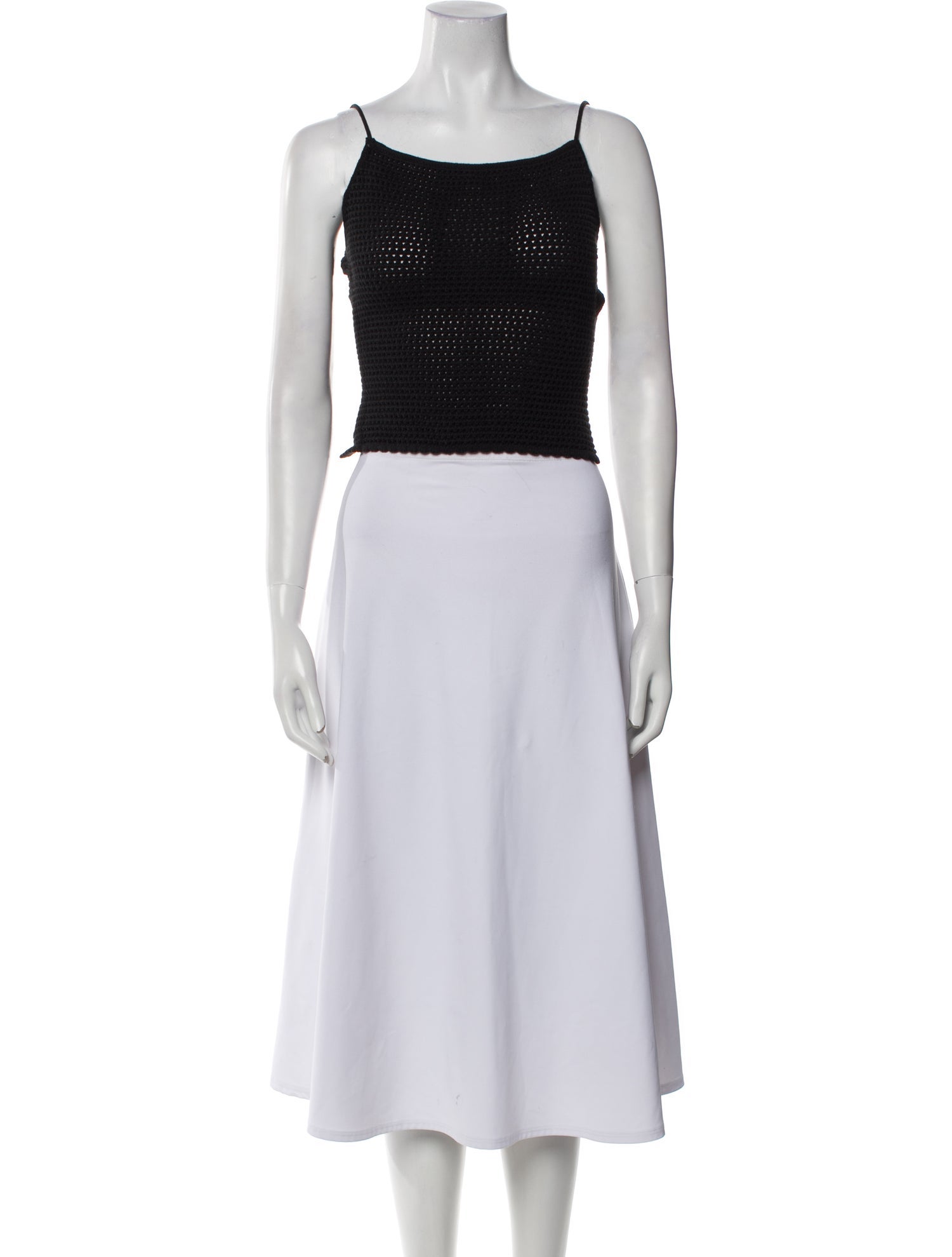 Reformation Square Neckline Sleeveless Crop Top