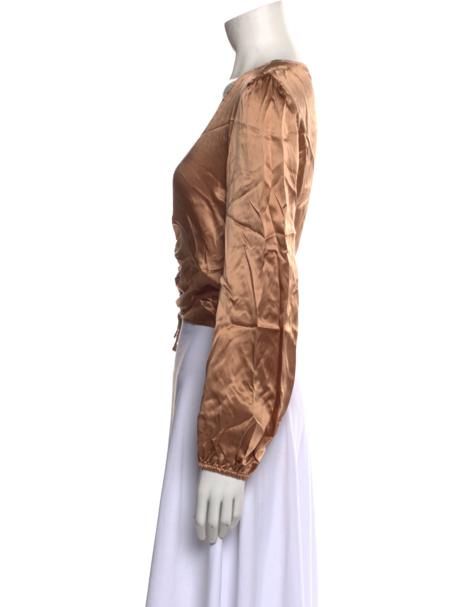 Reformation Silk V-Neck Crop Top w/ Tags