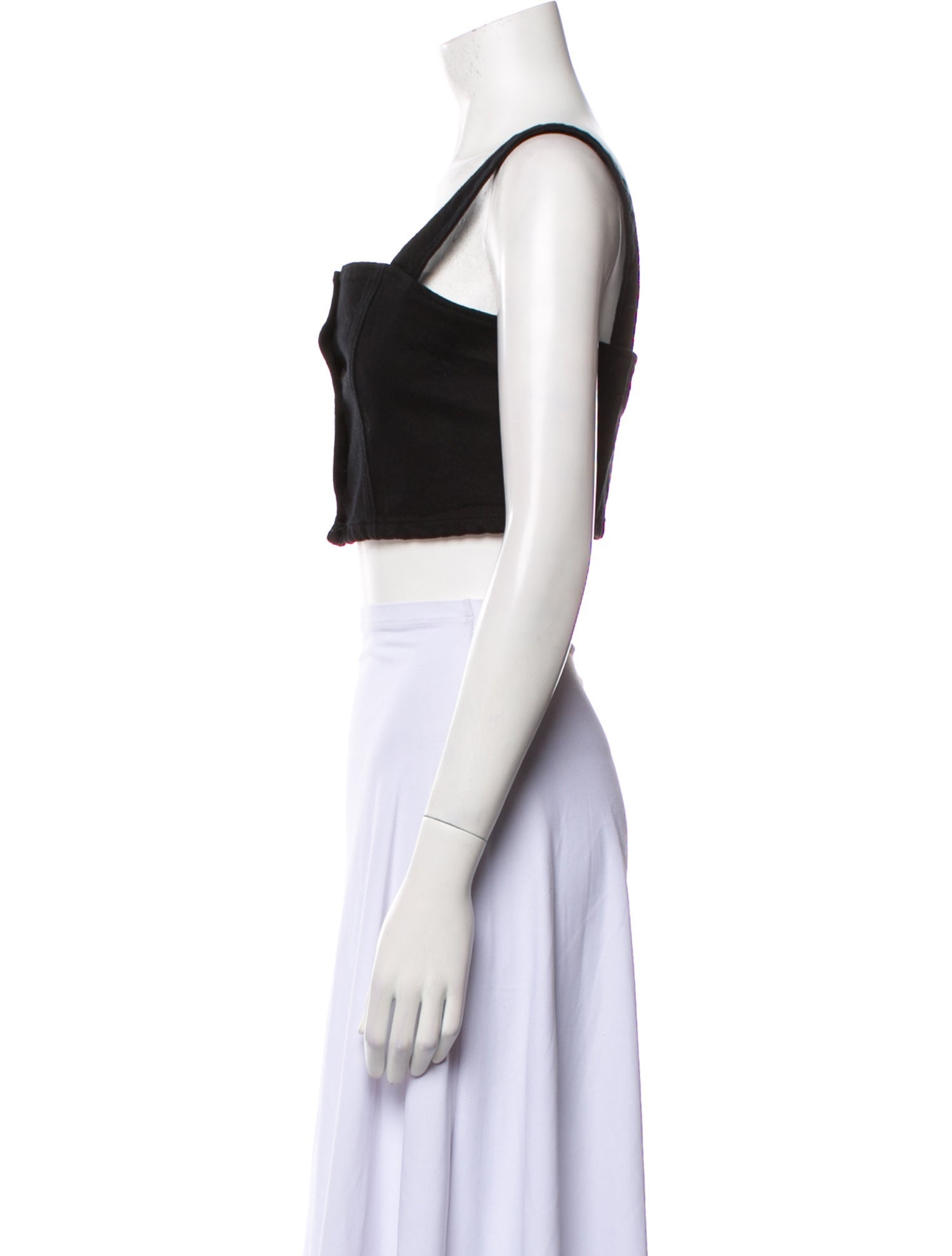 Reformation Square Neckline Sleeveless Crop Top