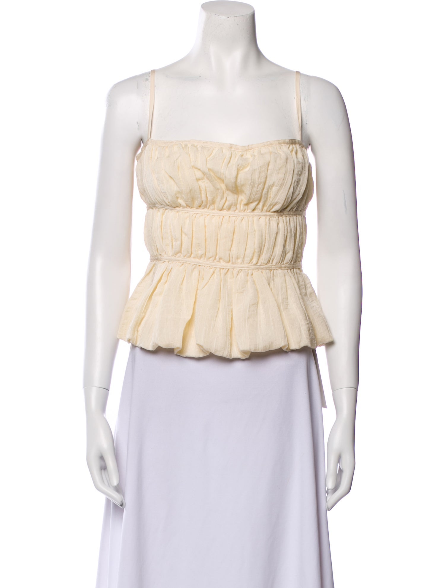 Reformation Square Neckline Sleeveless Crop Top