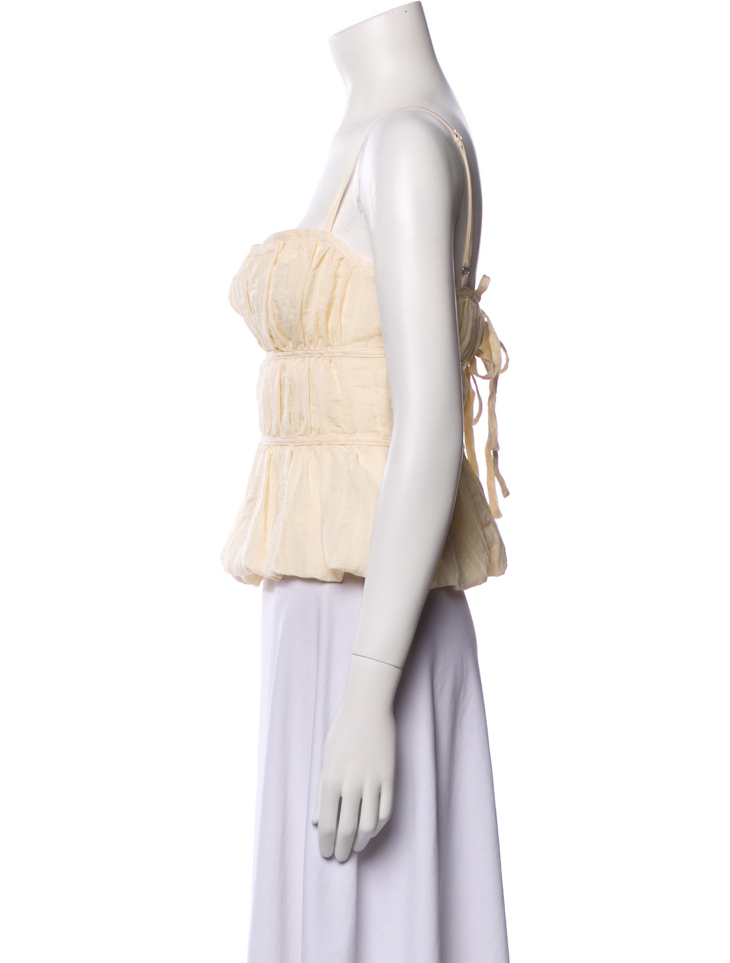 Reformation Square Neckline Sleeveless Crop Top