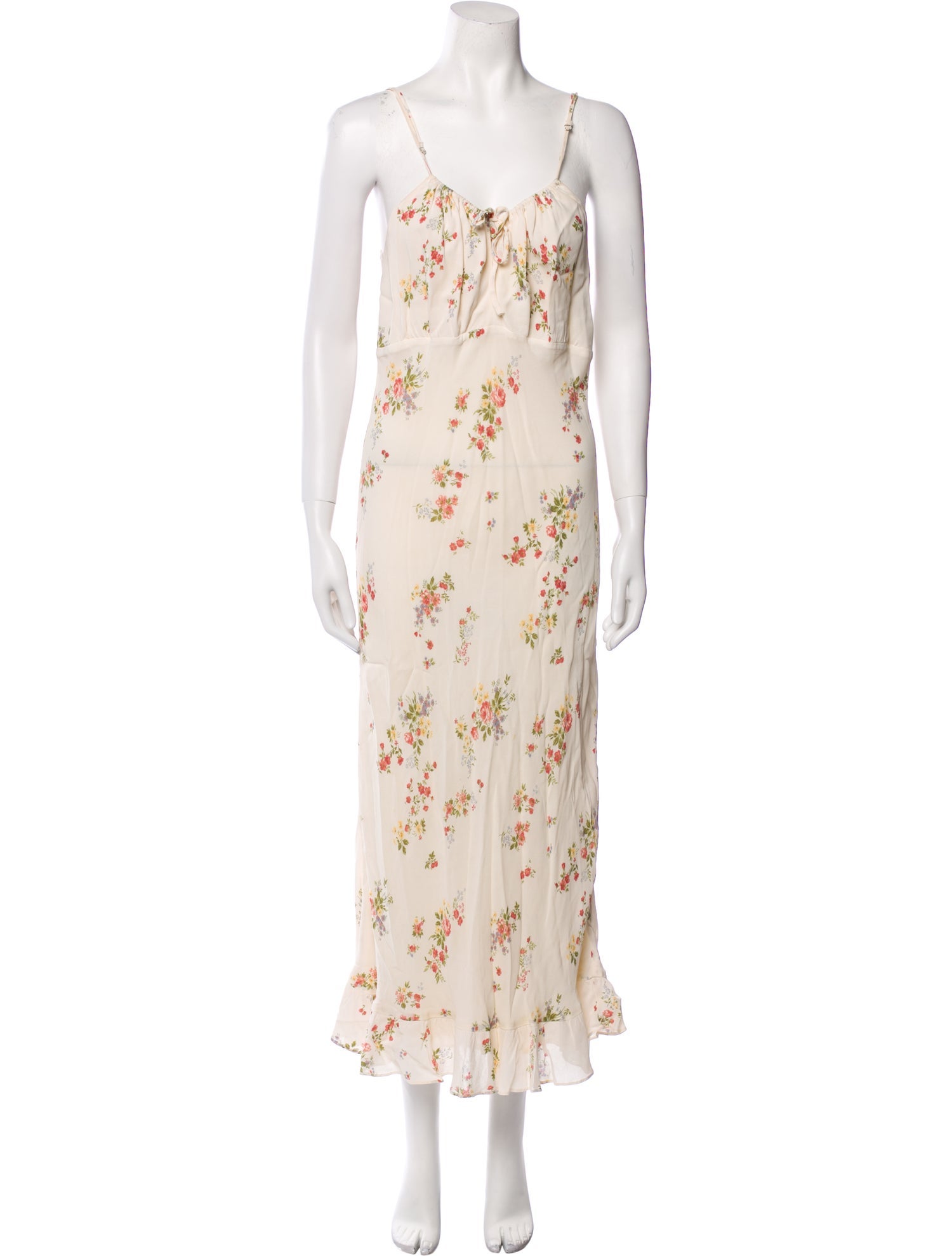Reformation Floral Print Long Dress