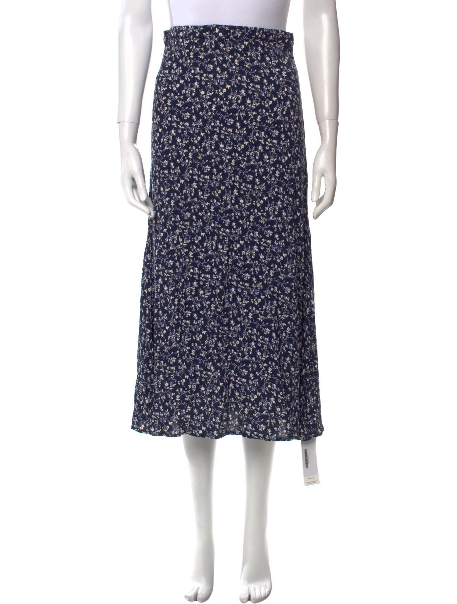 Reformation Floral Print Midi Length Skirt