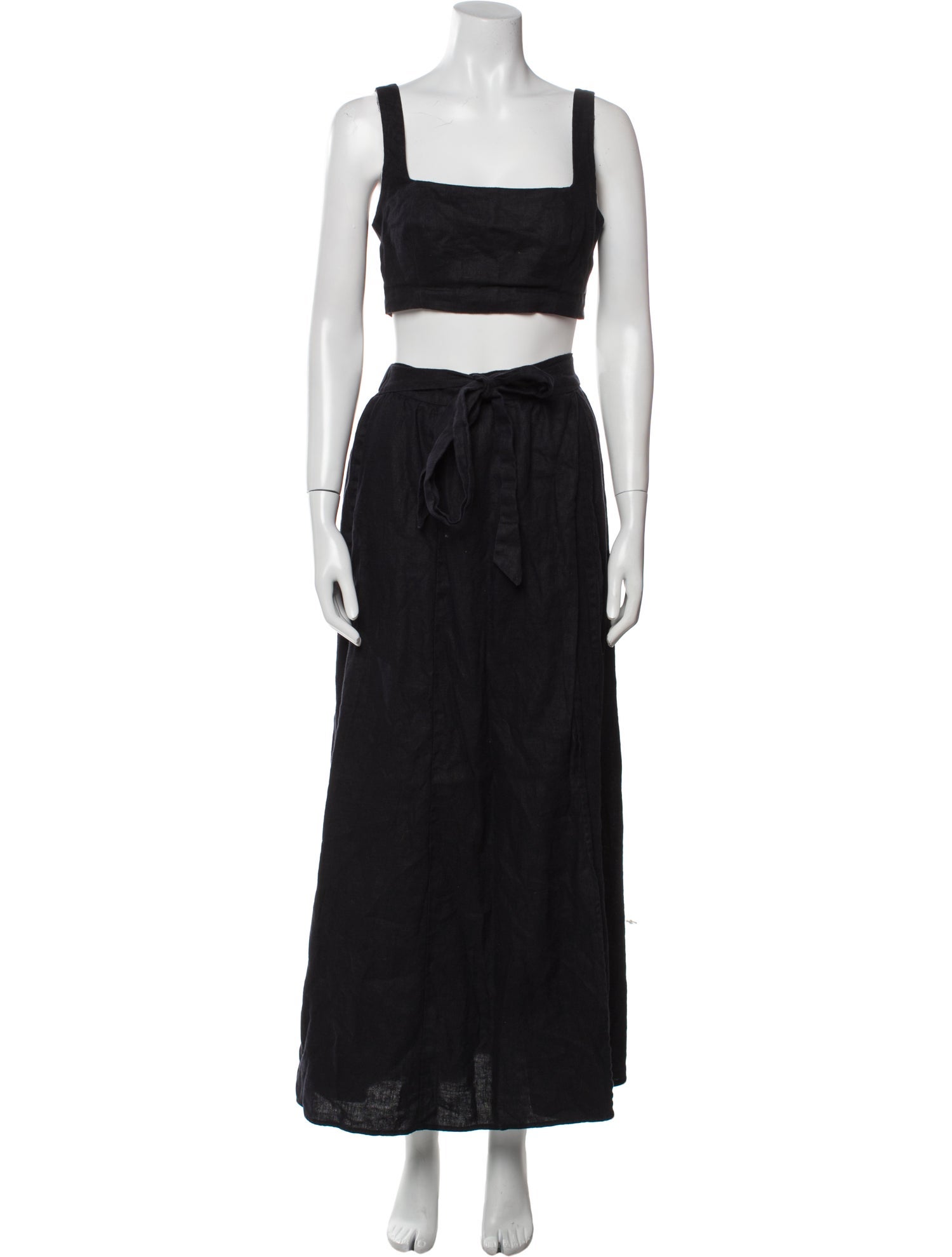 Reformation Linen Pleated Accents Skirt Set