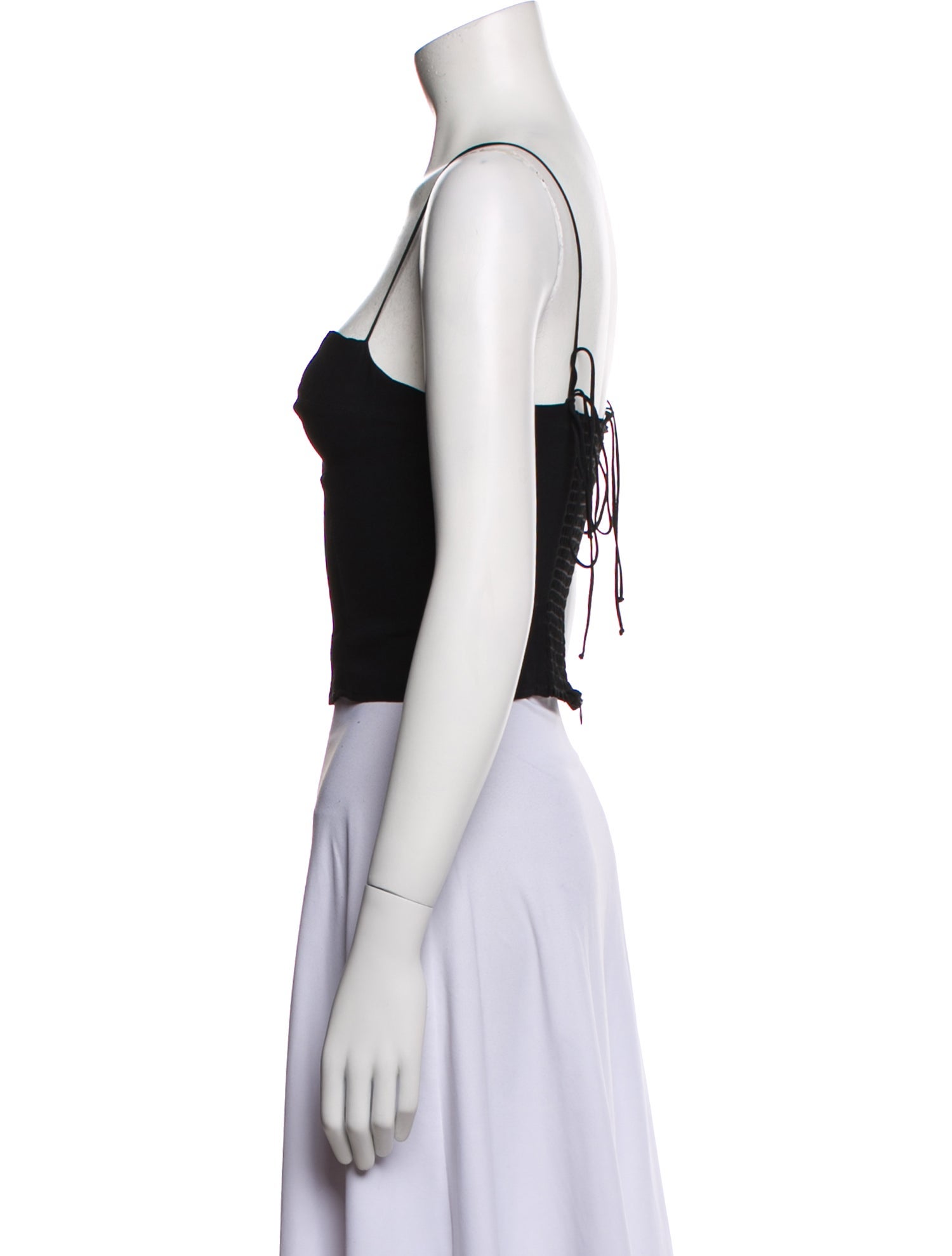 Reformation Square Neckline Sleeveless Crop Top