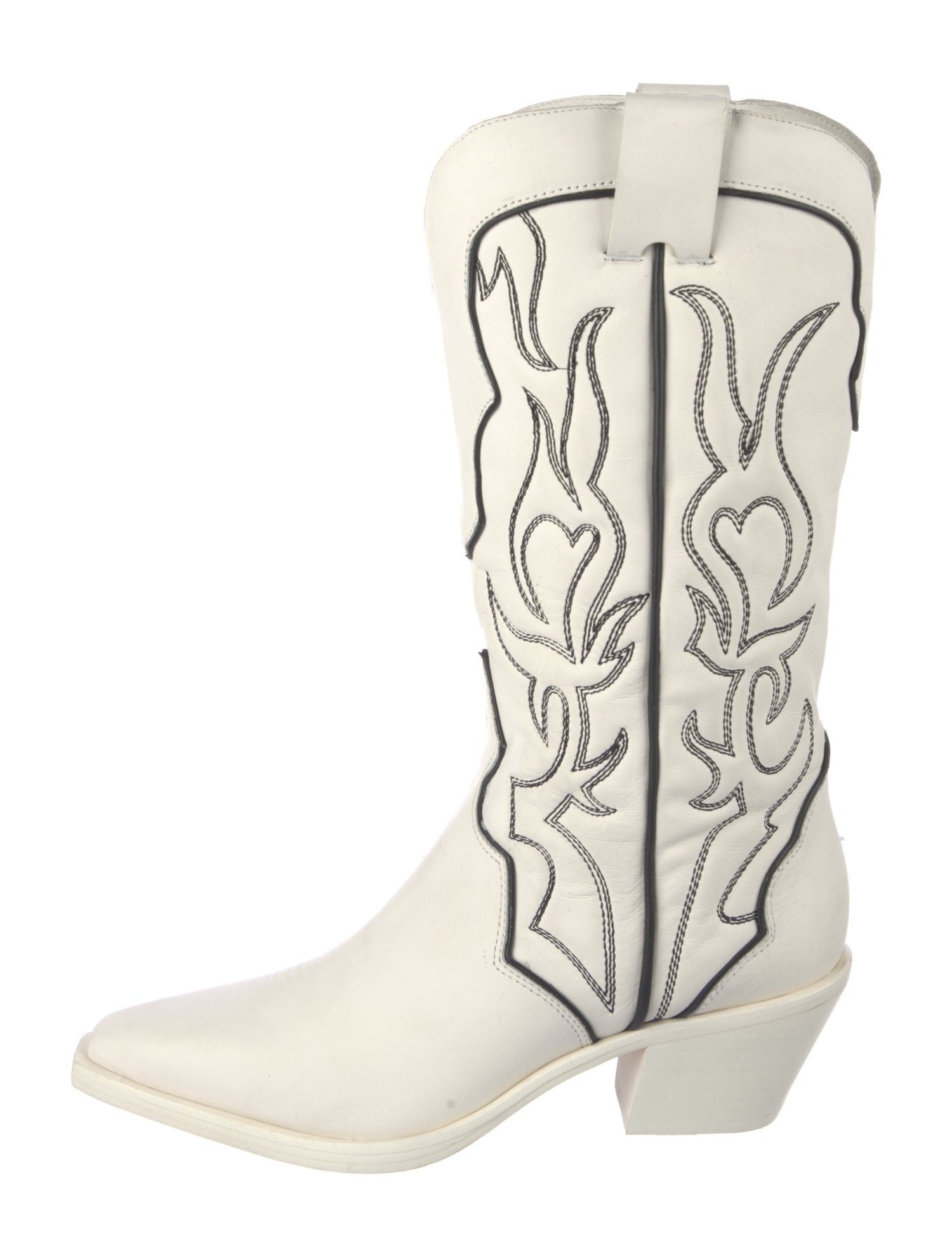 Reformation Leather Western Boots