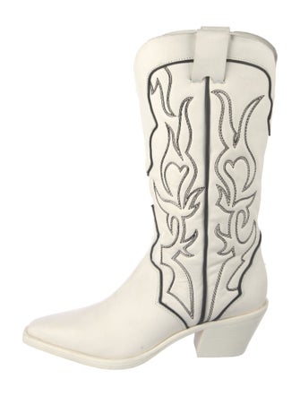 Reformation Leather Western Boots