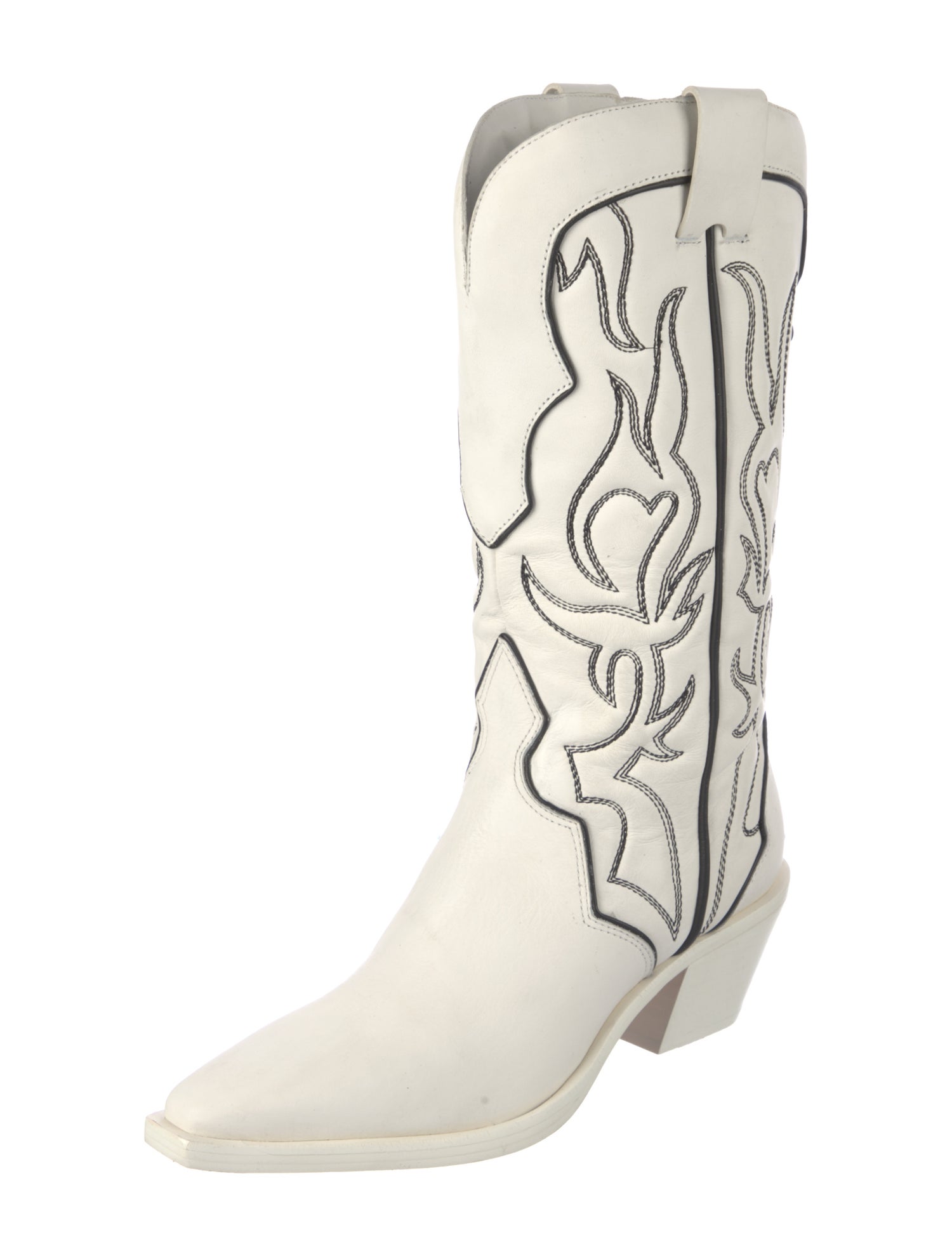 Reformation Leather Western Boots