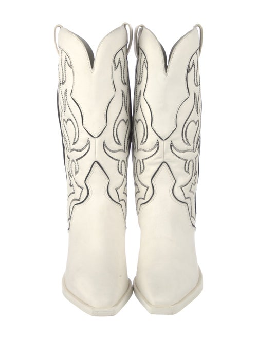 Reformation Leather Western Boots