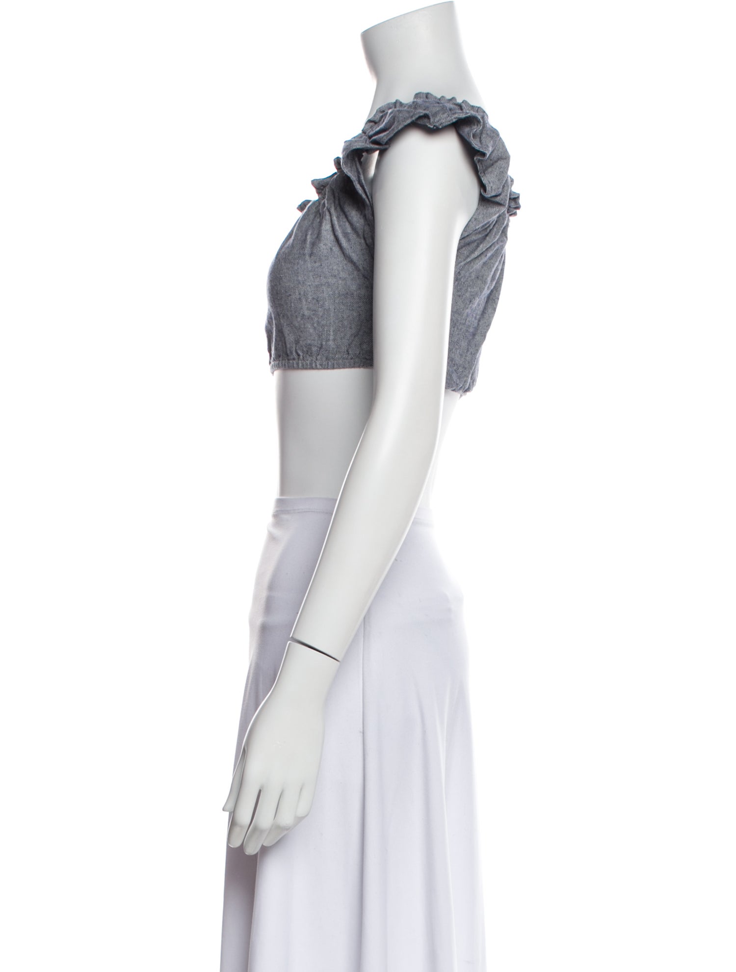 Reformation Scoop Neck Short Sleeve Crop Top