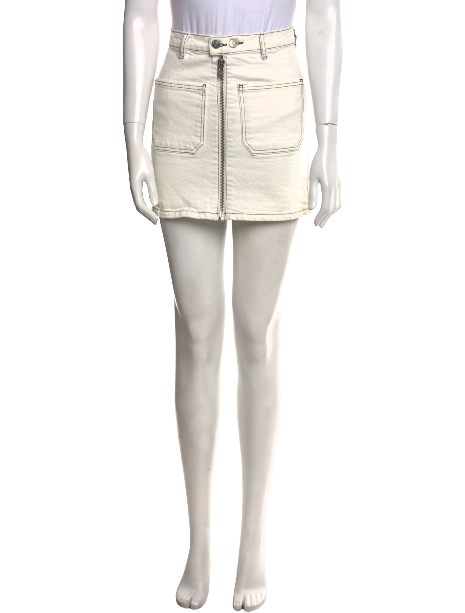 Reformation Raw-Edge Trim Mini Skirt