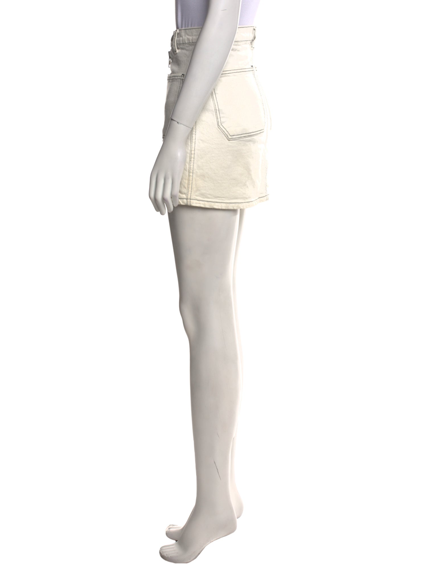 Reformation Raw-Edge Trim Mini Skirt