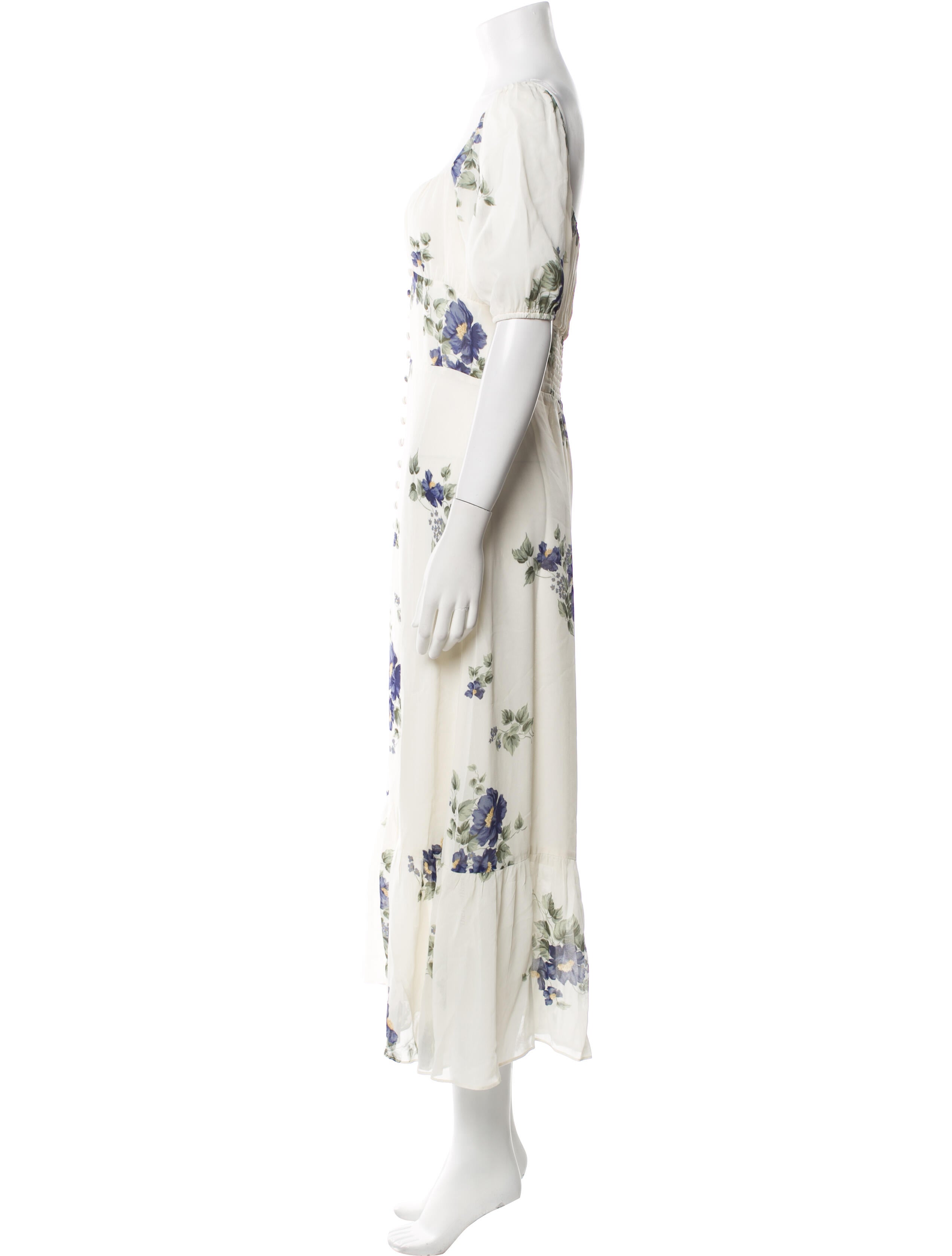 Reformation Floral Print Long Dress