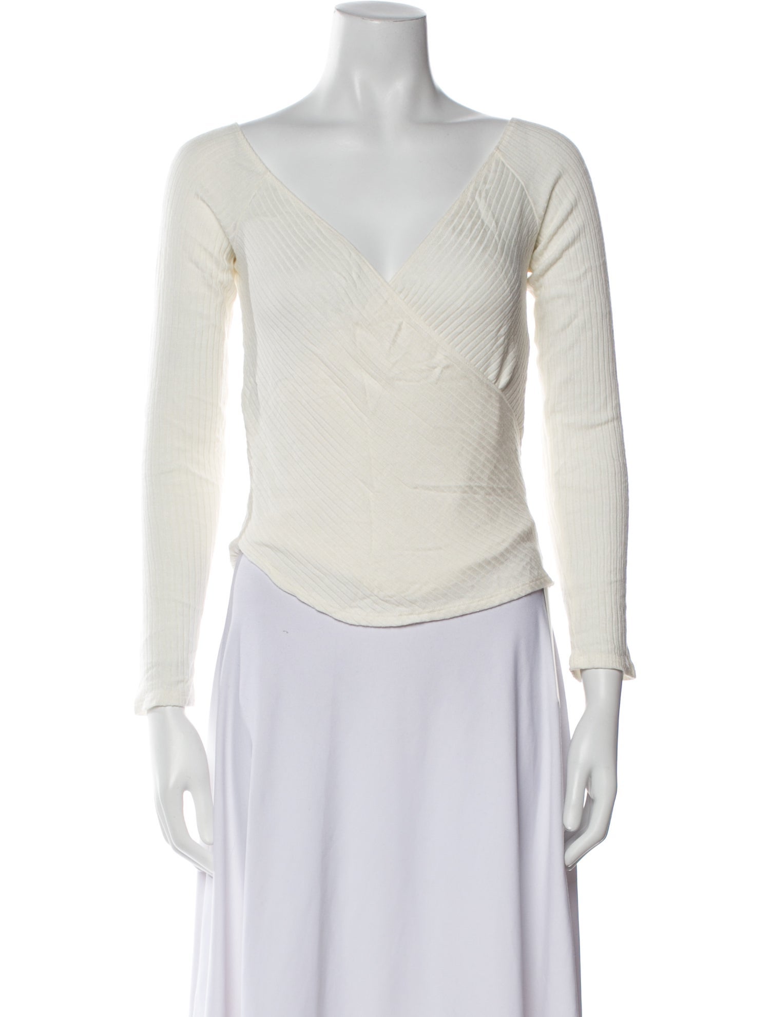 Reformation V-Neck Three-Quarter Sleeve Top