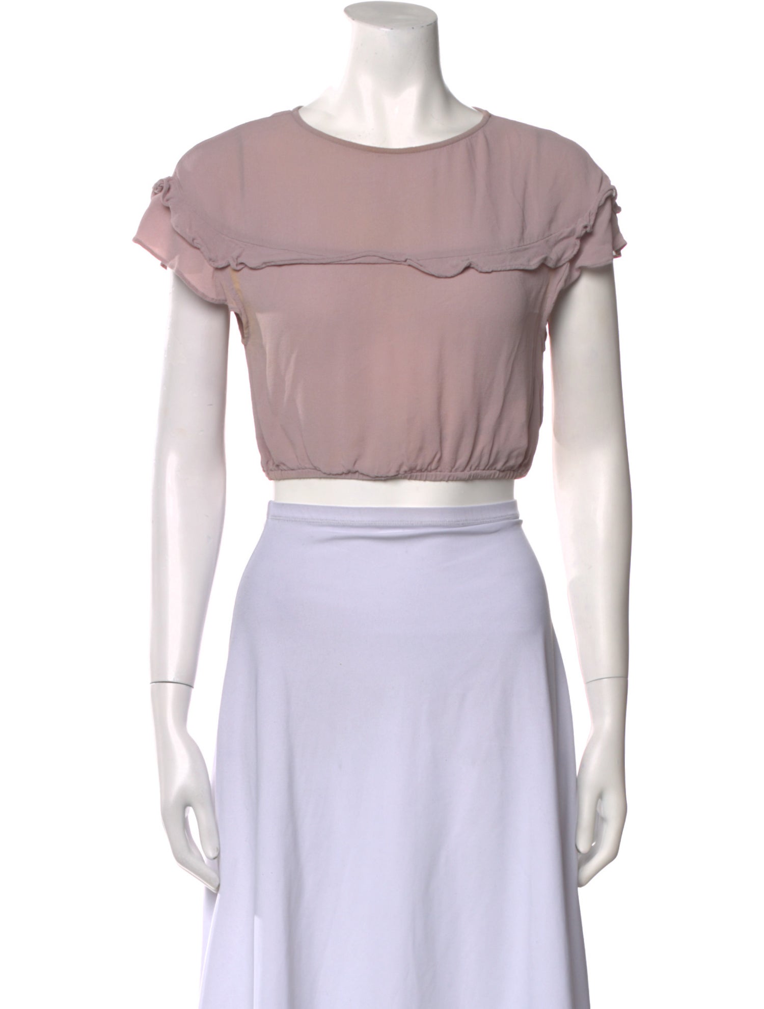 Reformation Crew Neck Short Sleeve Crop Top