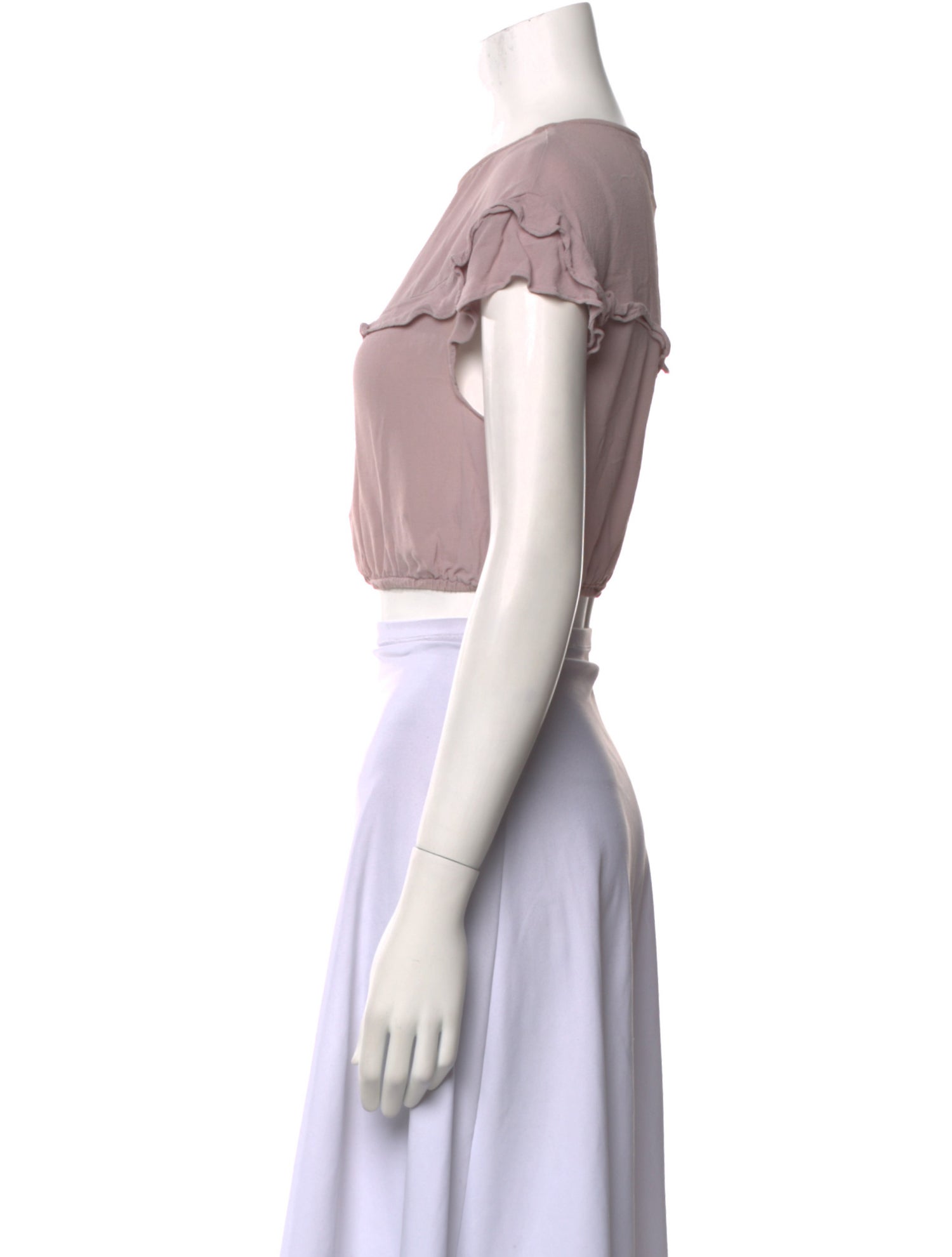 Reformation Crew Neck Short Sleeve Crop Top