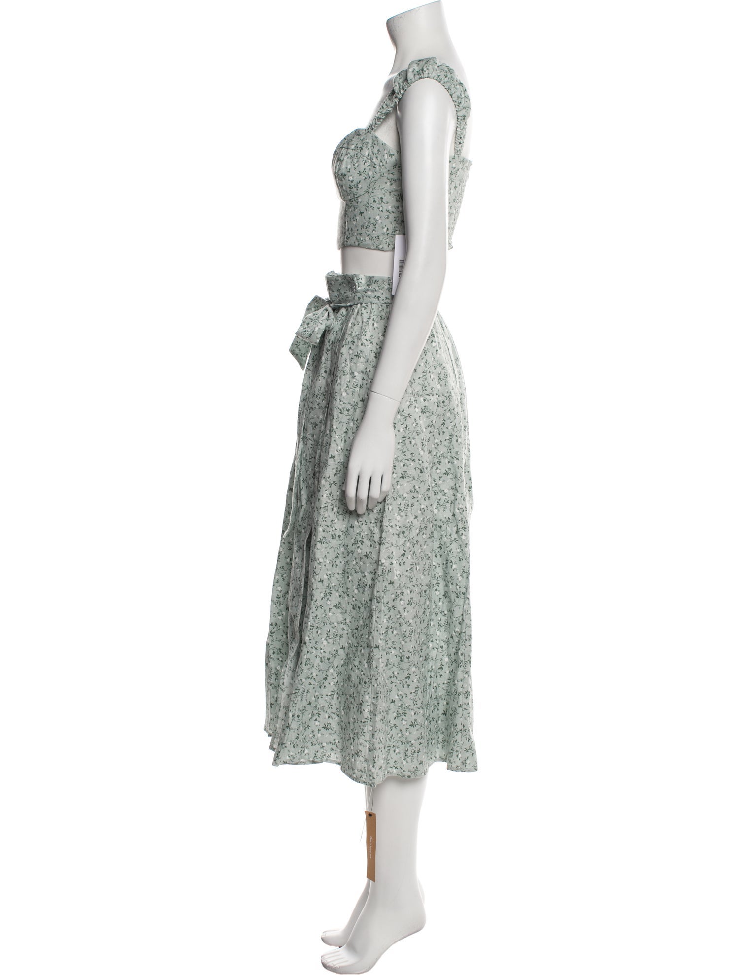 Reformation Linen Printed Skirt Set w/ Tags