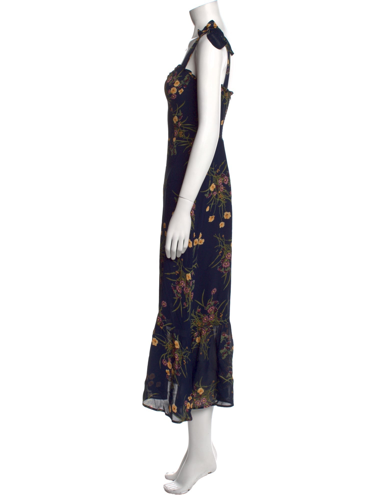 Reformation Floral Print Long Dress