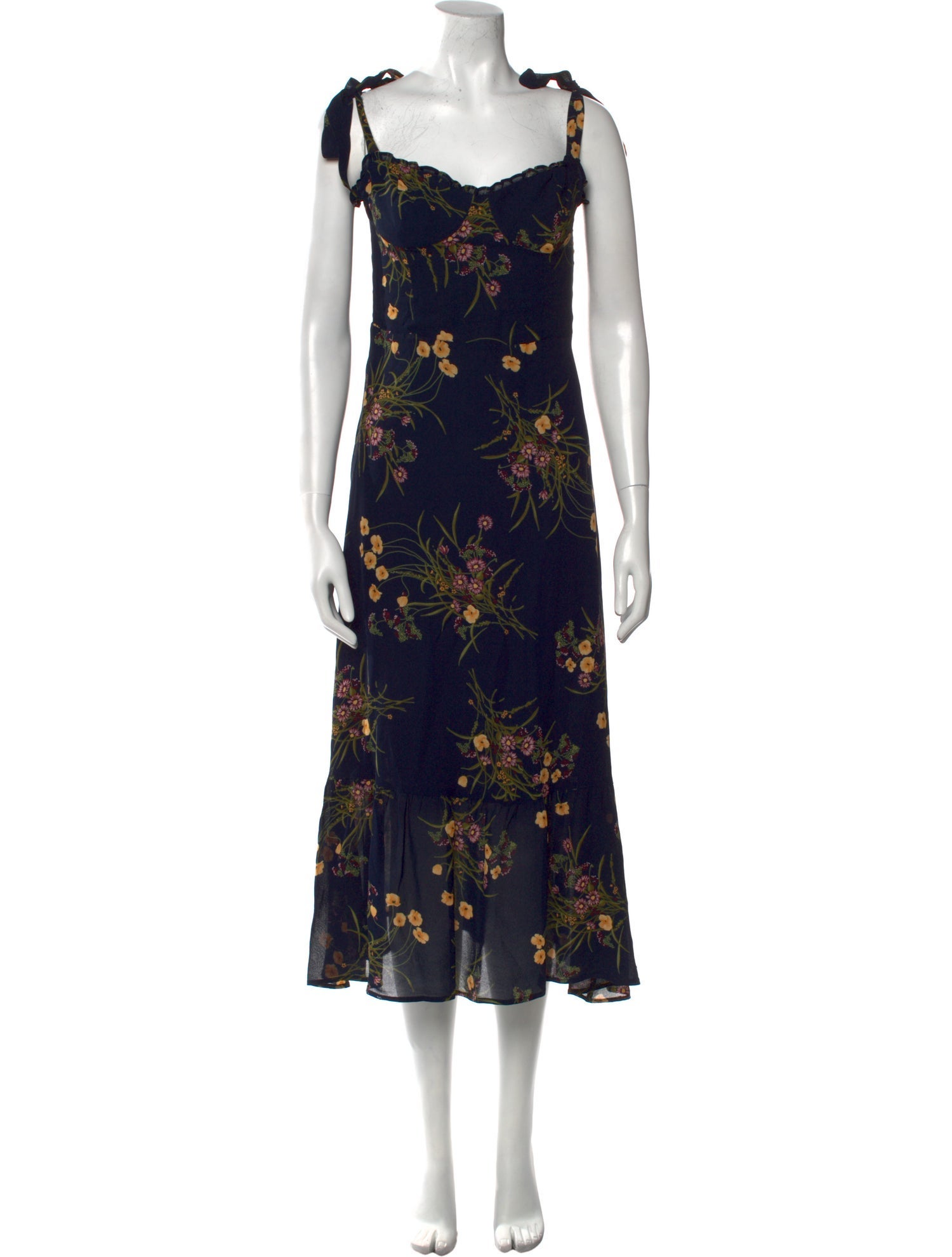 Reformation Floral Print Long Dress