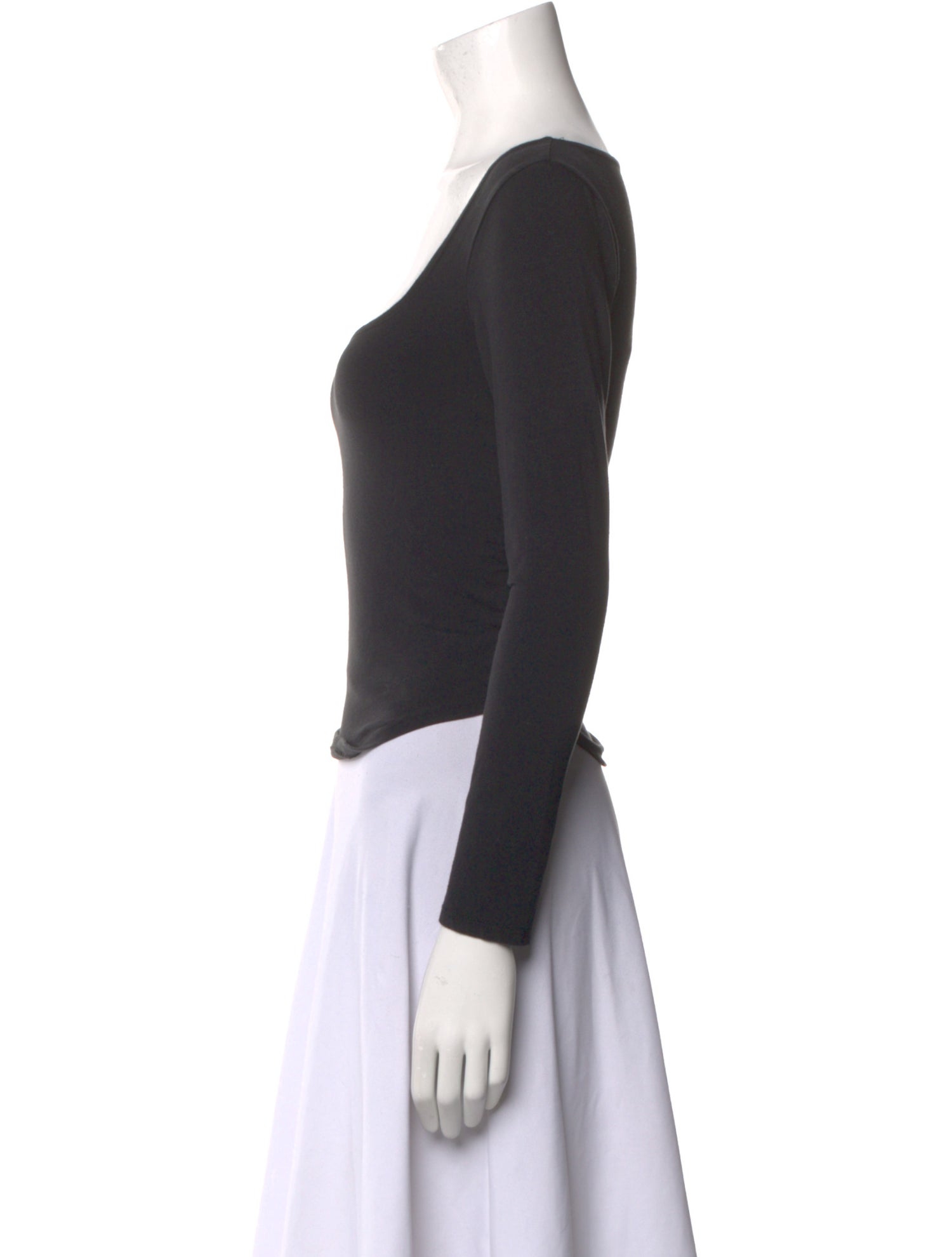 Reformation Square Neckline Long Sleeve Top