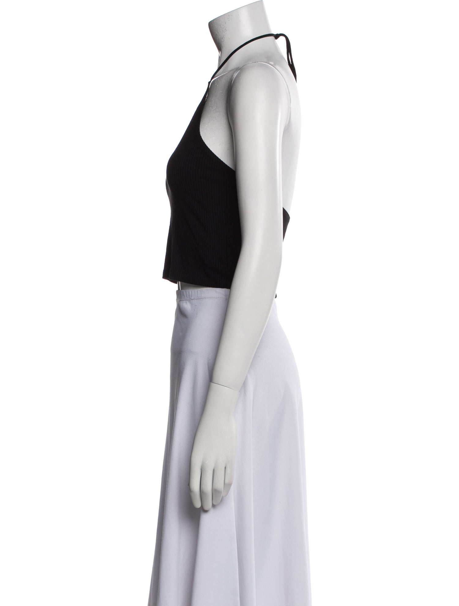 Reformation Halterneck Sleeveless Crop Top